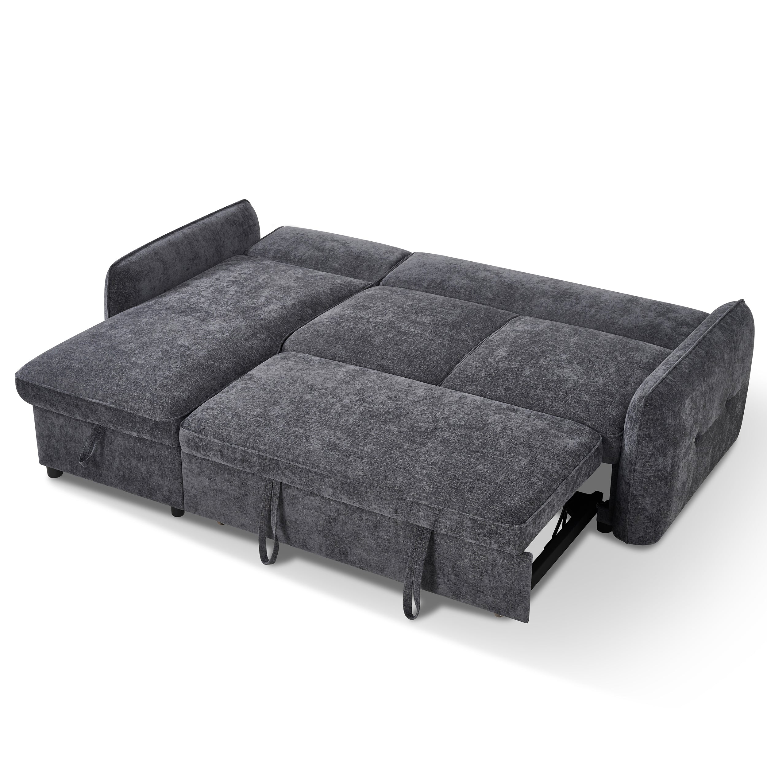Brunswick 3 Seater Modular Pull Out Sofa Bed | Dark Grey - Image 5