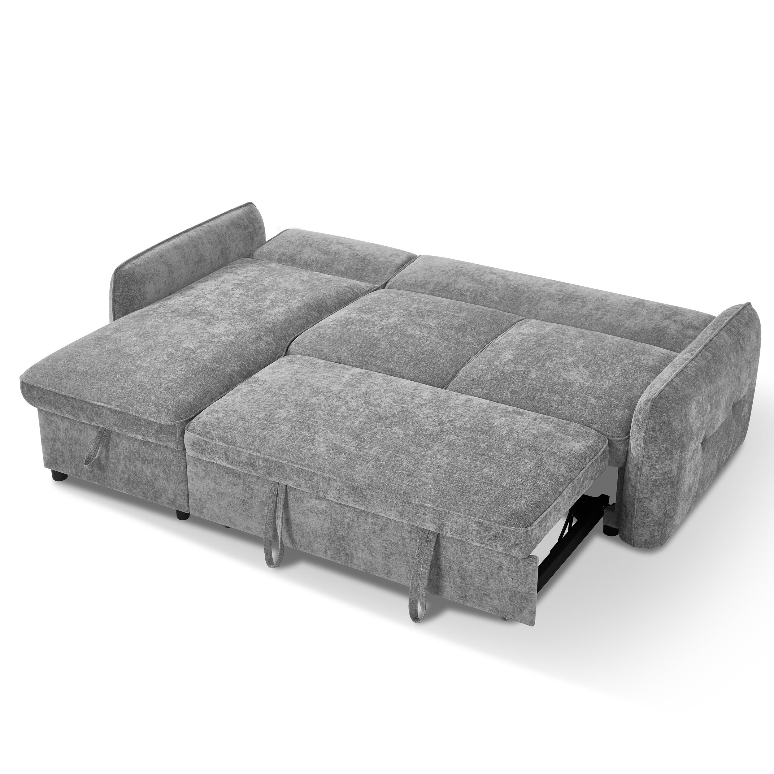 Brunswick 3 Seater Modular Pull Out Sofa Bed | Grey - Image 3
