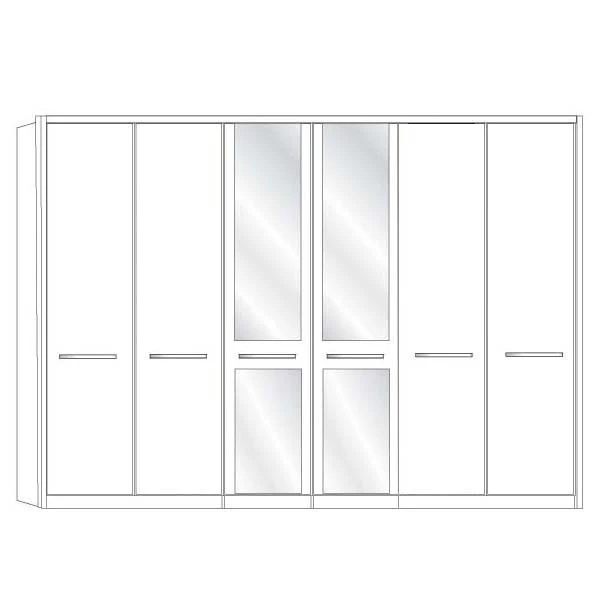 Cairns Wiemann 6 Door Wardrobe - Image 5