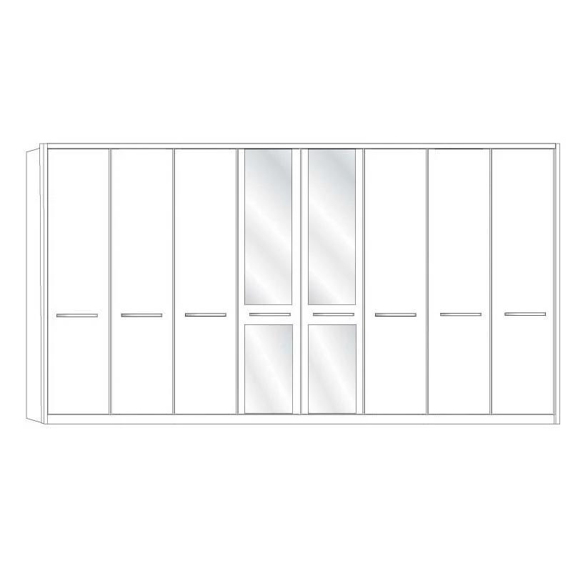 Cairns Wiemann 8 Door Wardrobe With Frame - Image 5