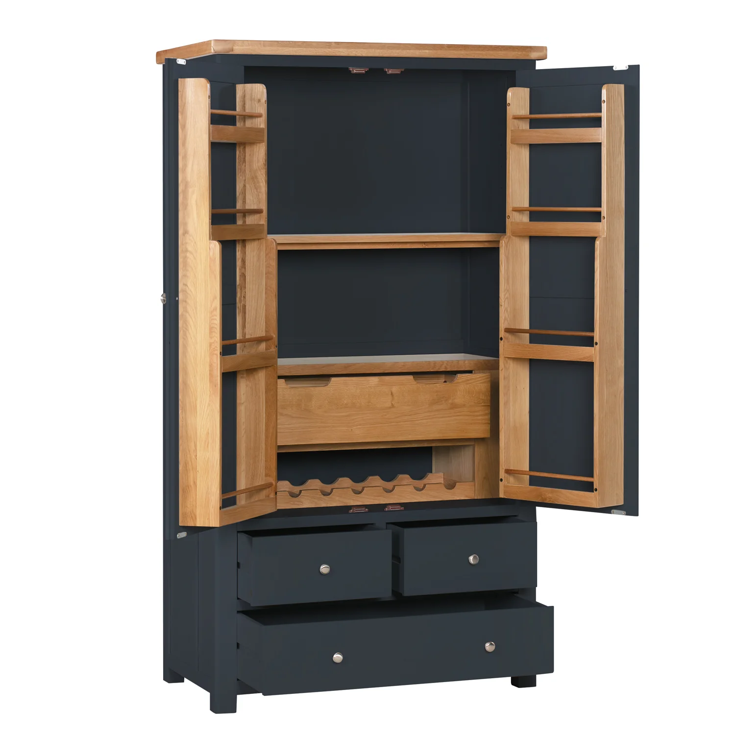 Cambridge Blue Painted Oak Larder Unit - Image 5