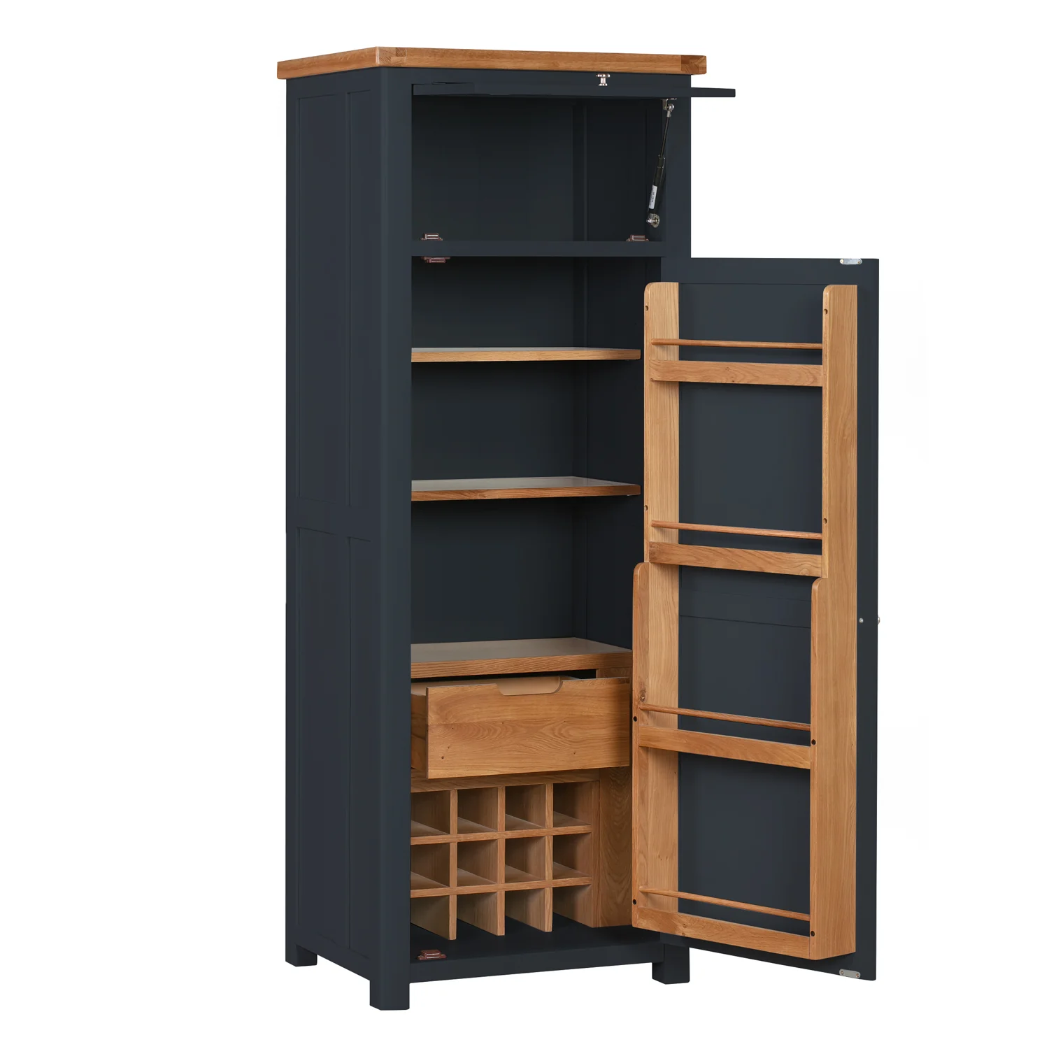 Cambridge Blue Painted Oak Pantry Unit - Image 5