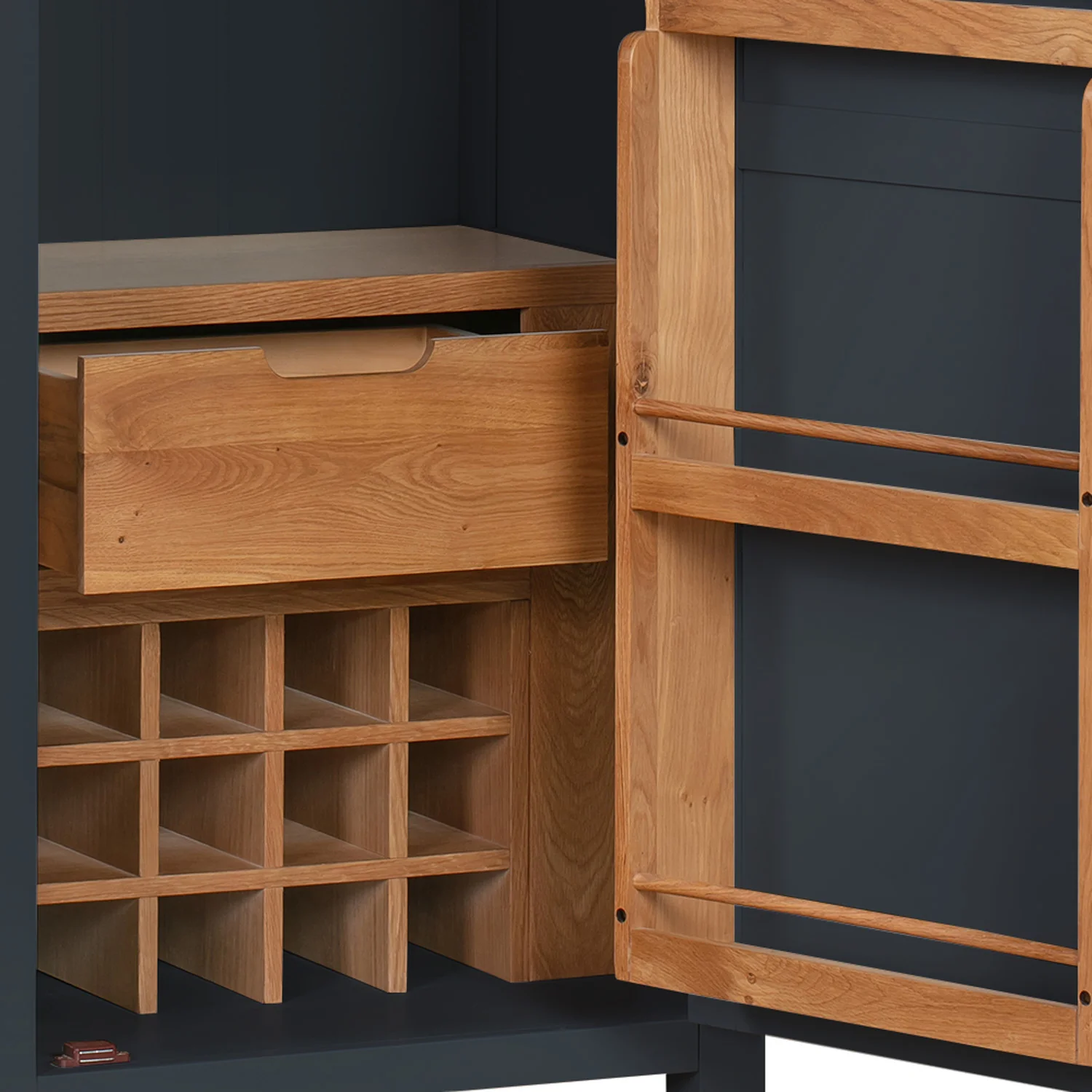 Cambridge Blue Painted Oak Pantry Unit - Image 6
