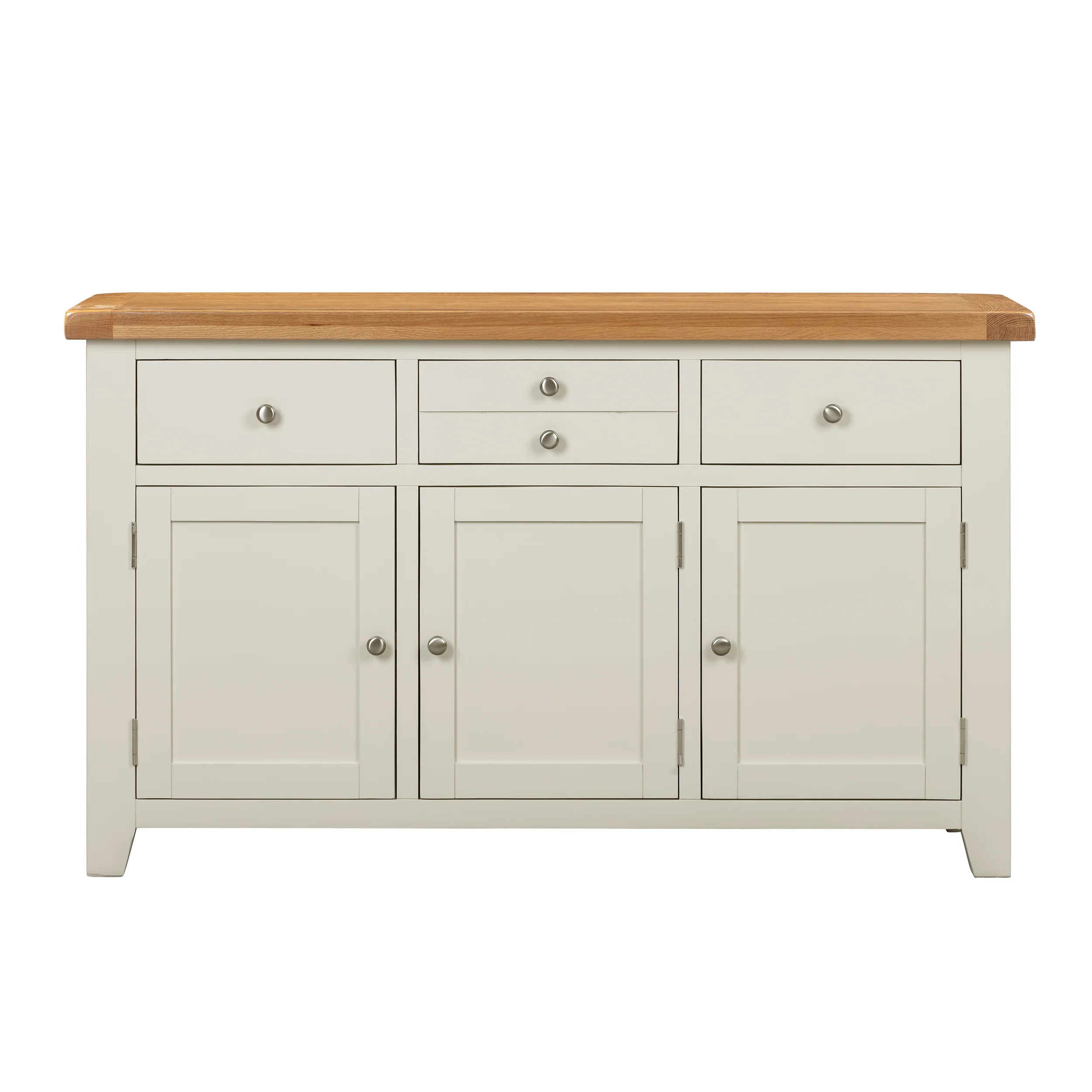 Cambridge Classic Cream Painted Oak 3 Door 3 Drawer Sideboard - Image 3