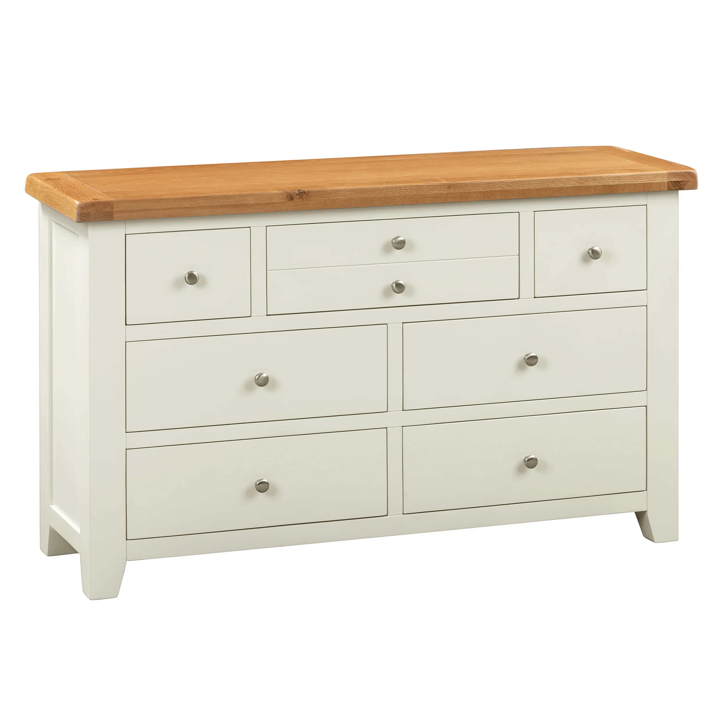 Cambridge Classic Cream Painted Oak 3 Over 4 Chest Of Drawers - Image 3