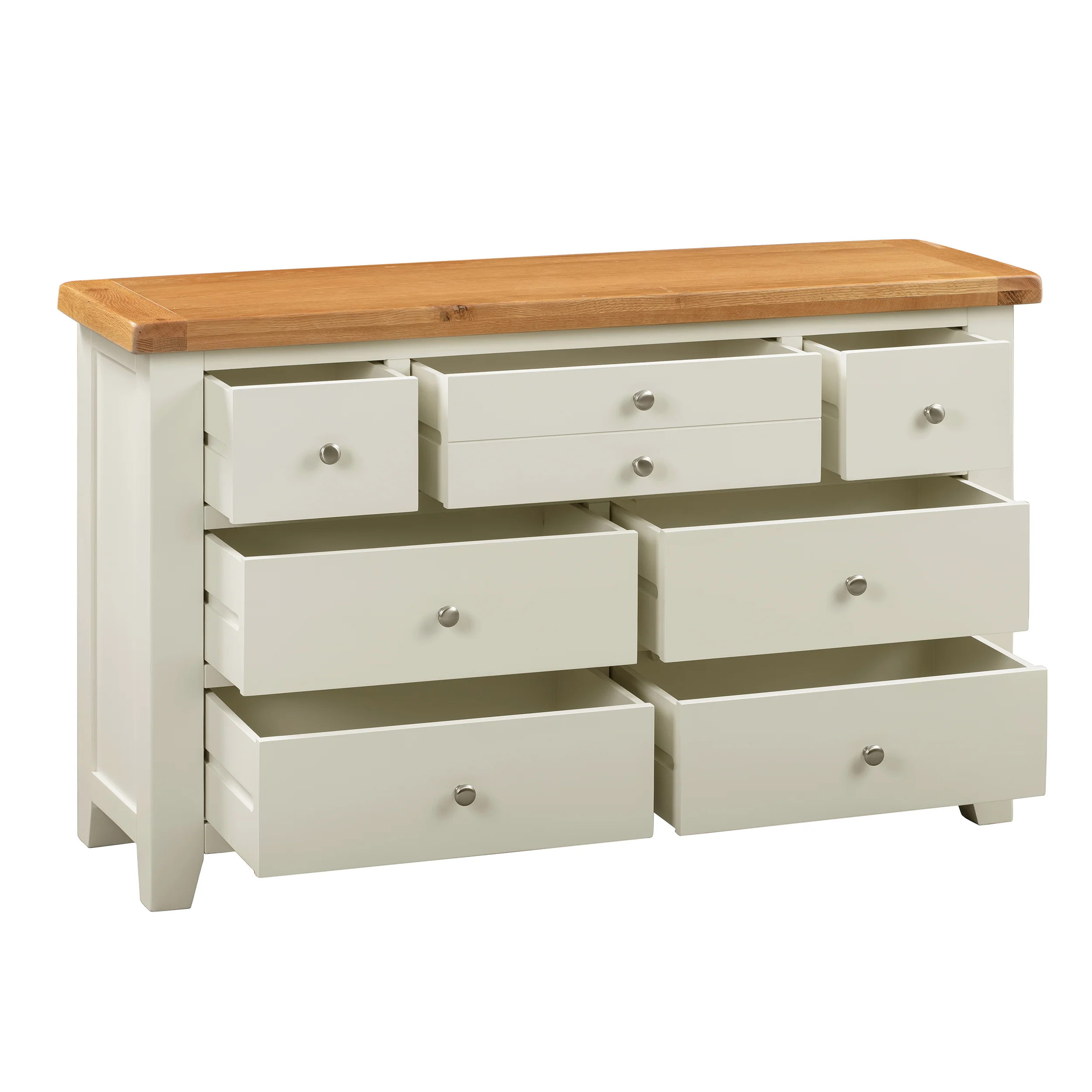 Cambridge Classic Cream Painted Oak 3 Over 4 Chest Of Drawers - Image 4