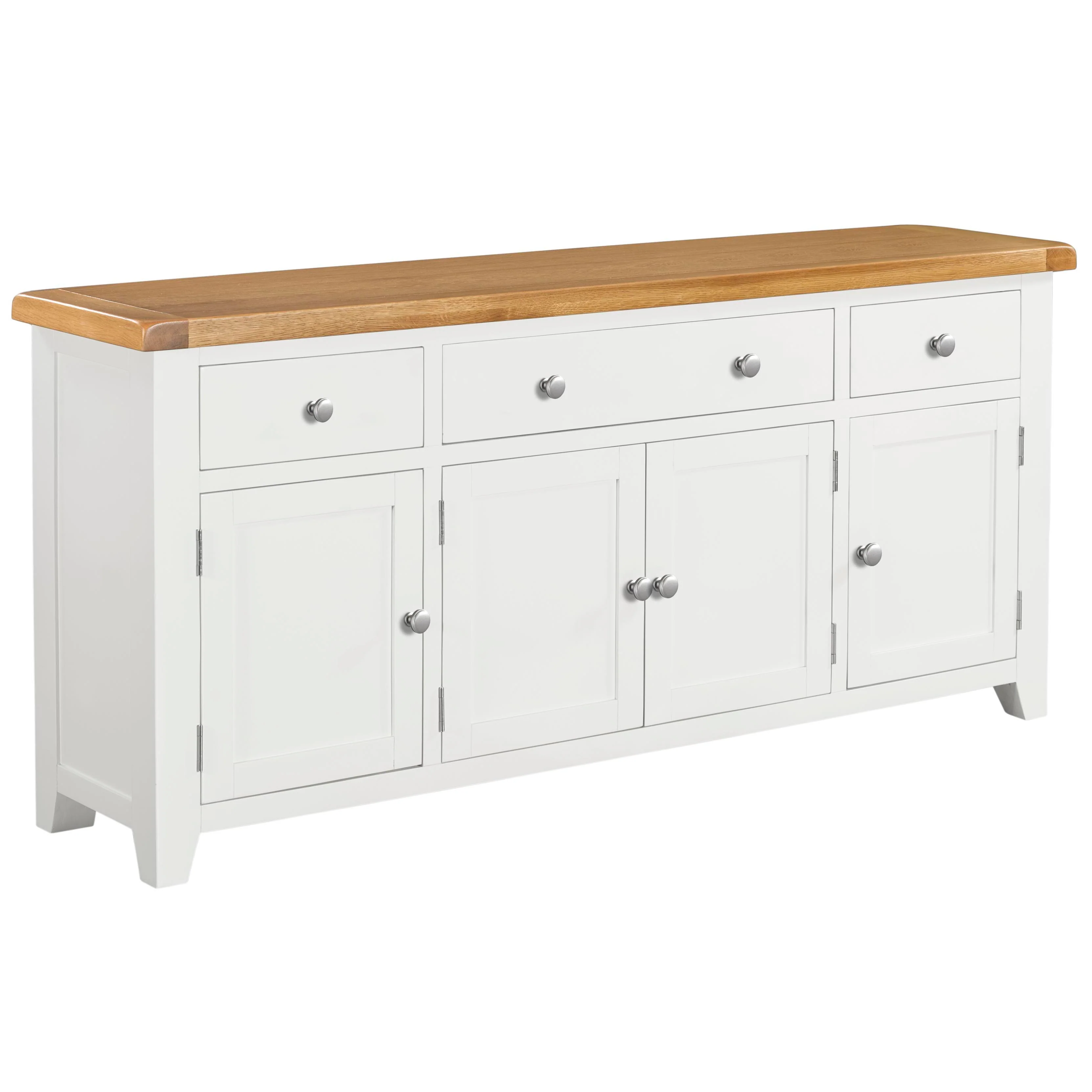 Cambridge Classic Cream Painted Oak 4 Door 3 Drawer Sideboard - Image 3