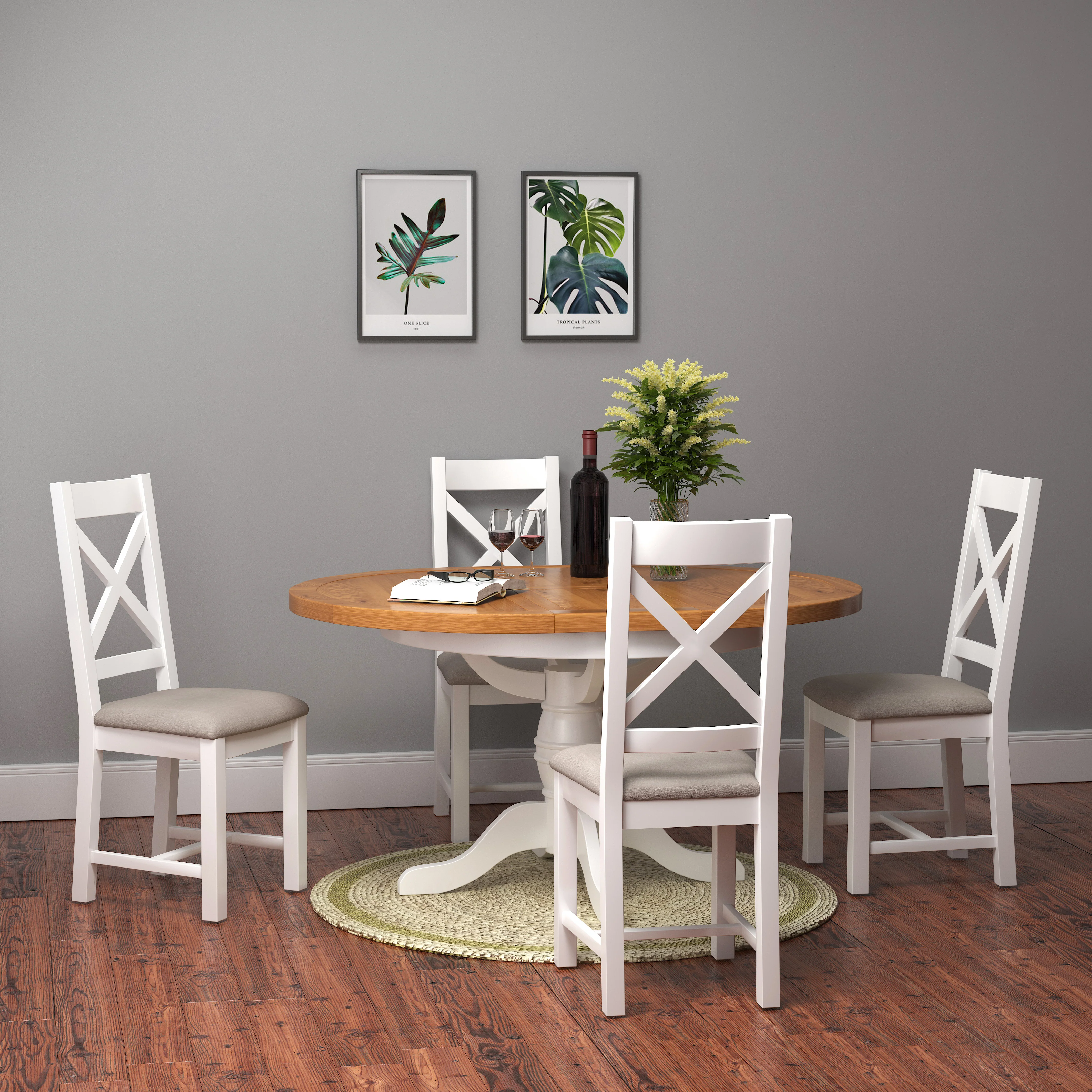 Cambridge Classic Cream Painted Oak Dining Chair - Image 6