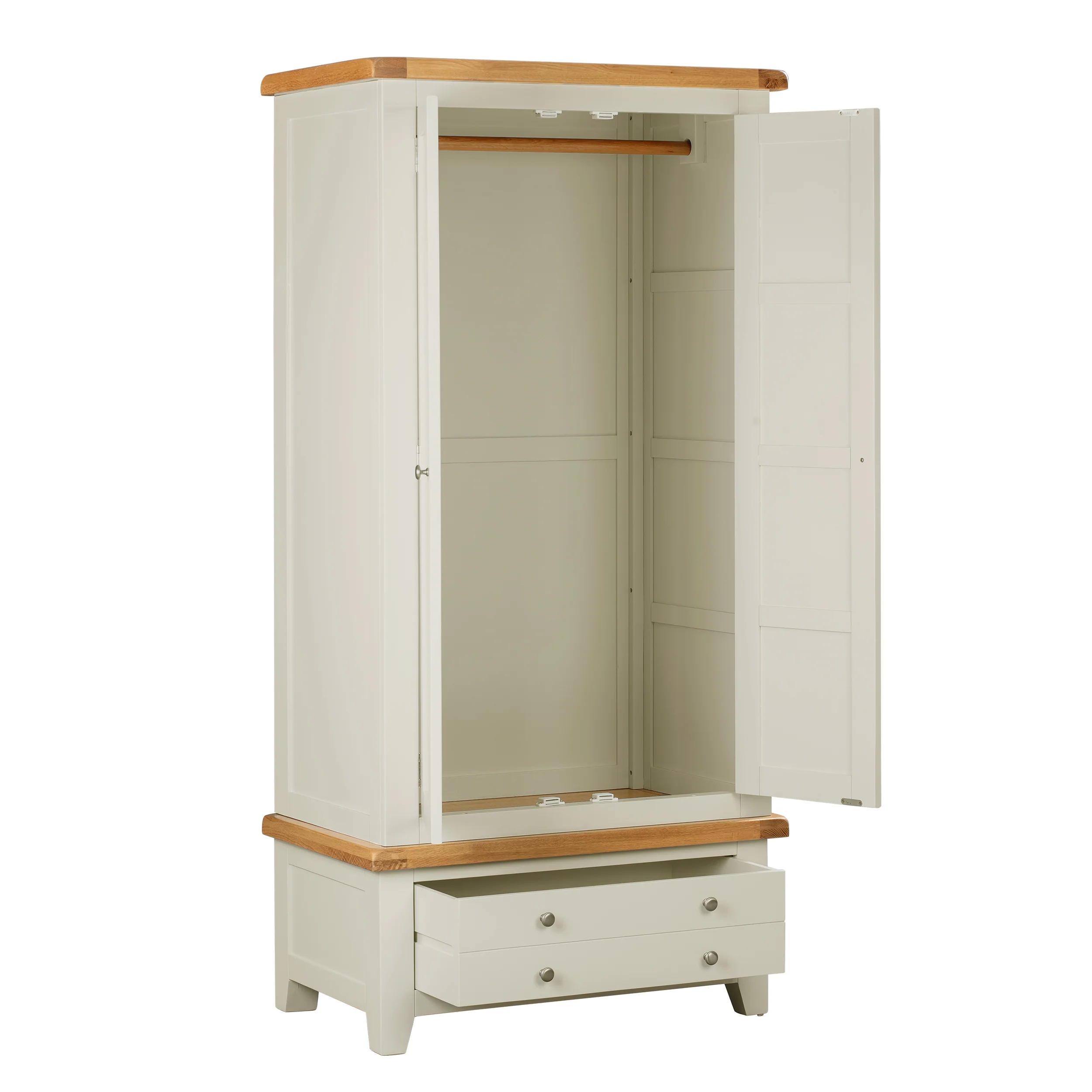 Cambridge Classic Cream Painted Oak Double Wardrobe - Image 4