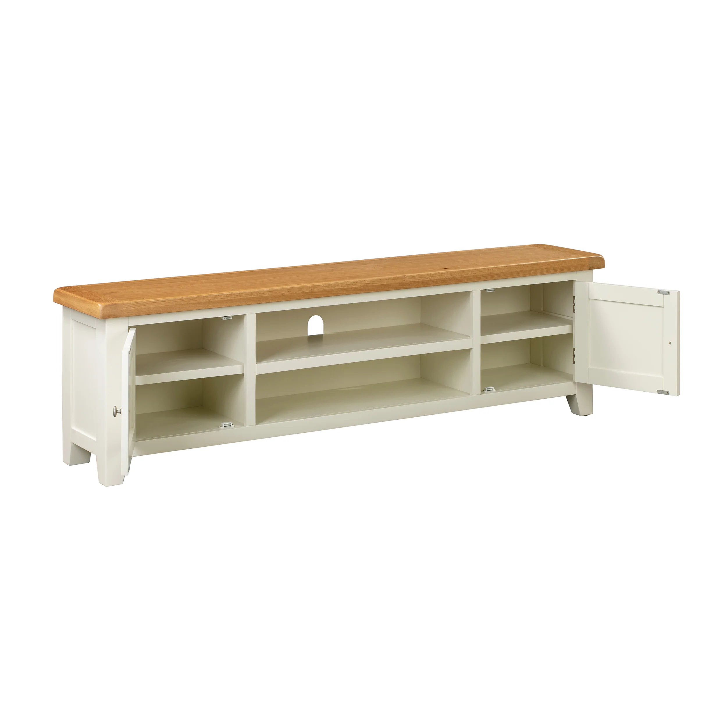 Cambridge Classic Cream Painted Oak Extra Large TV Unit - Image 4