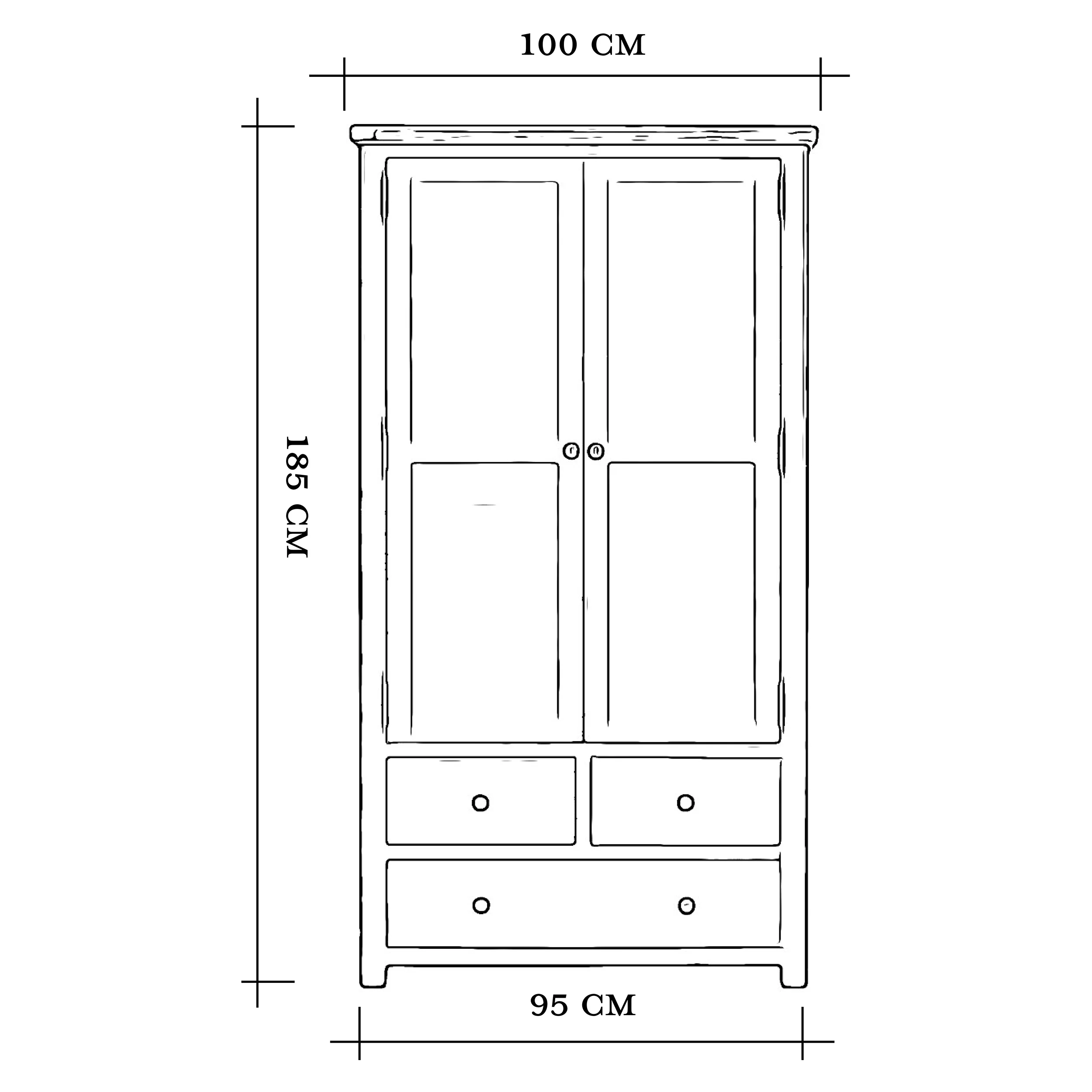 Cambridge Classic Cream Painted Oak Larder Unit - Image 8