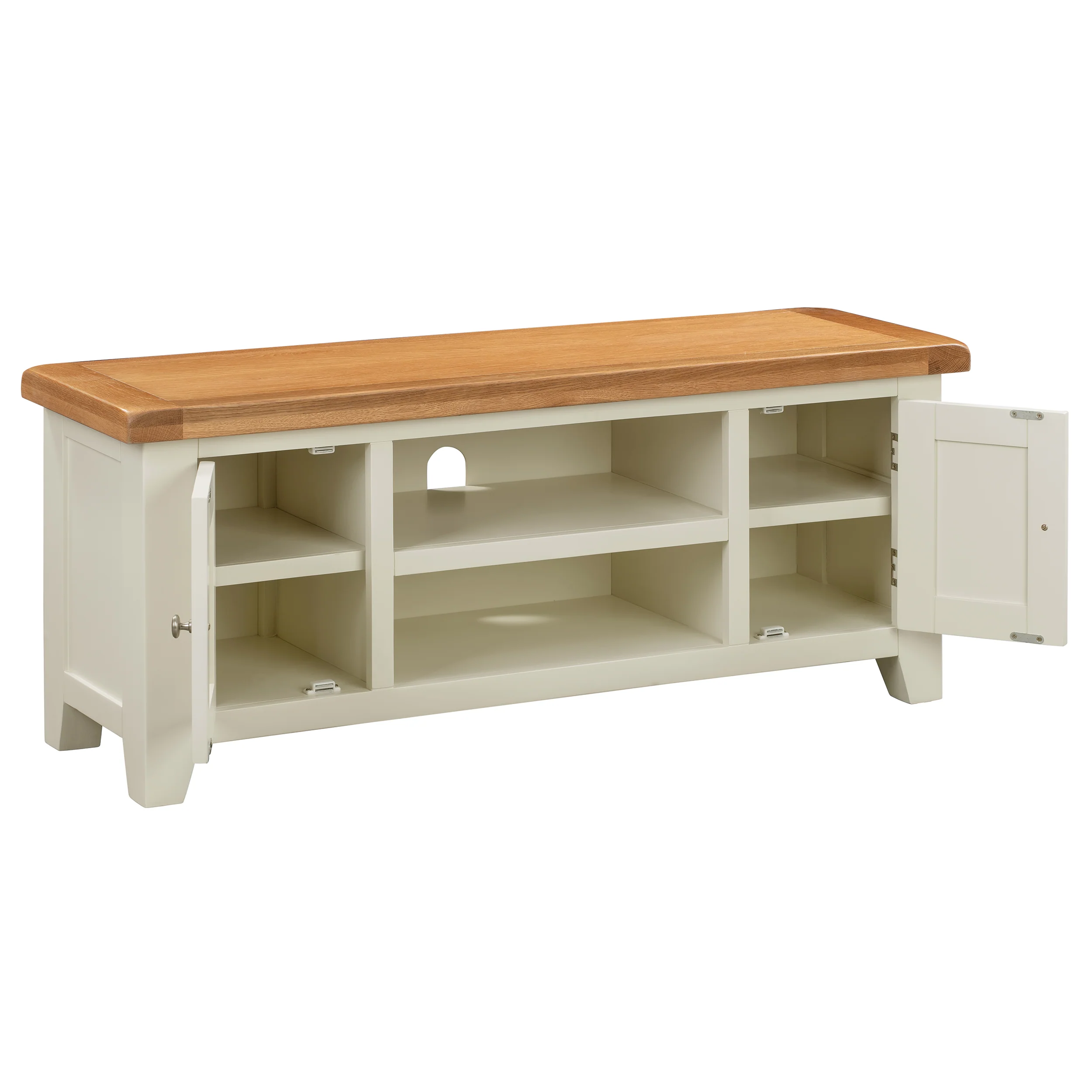 Cambridge Classic Cream Painted Oak Large TV Unit - Image 4
