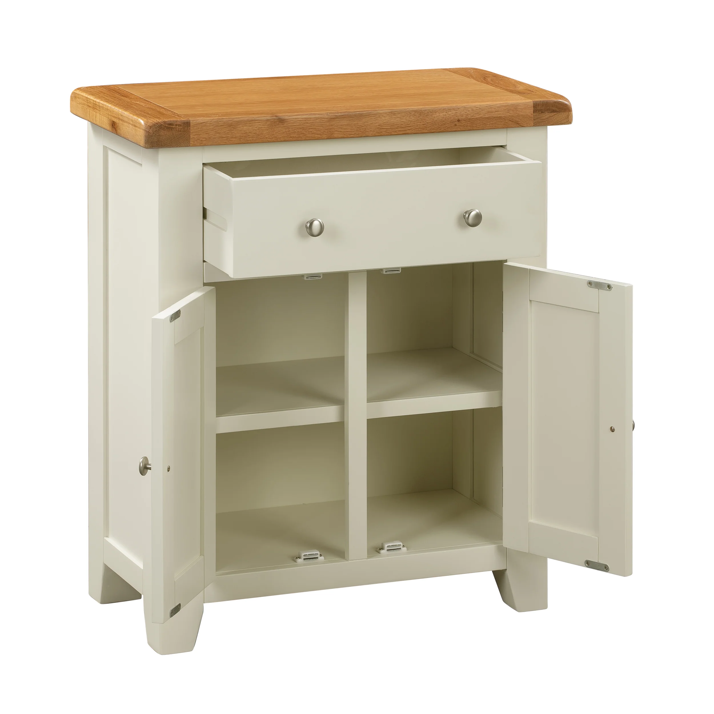 Cambridge Classic Cream Painted Oak Small 1 Drawer 2 Door Sideboard - Image 4