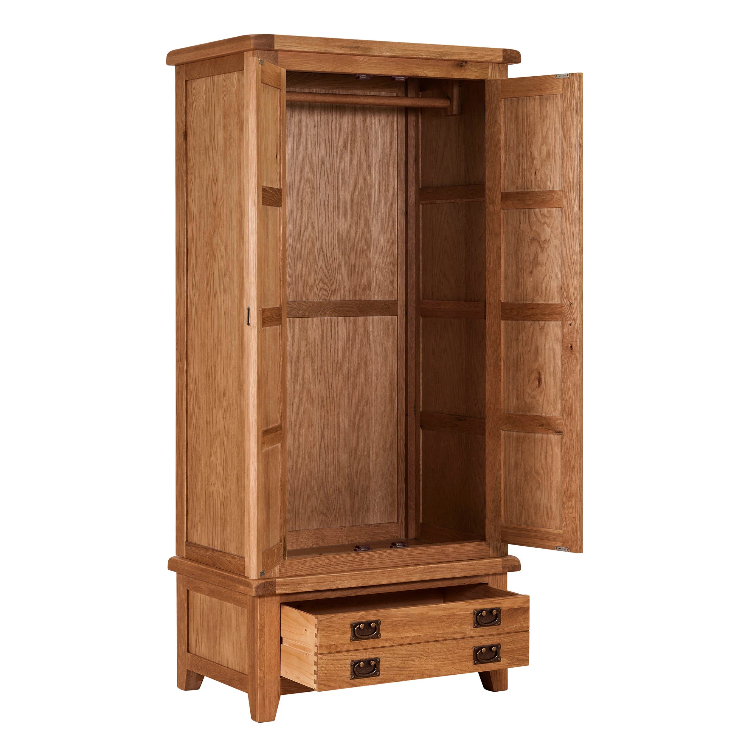 Cambridge Oak Double Wardrobe - Image 6