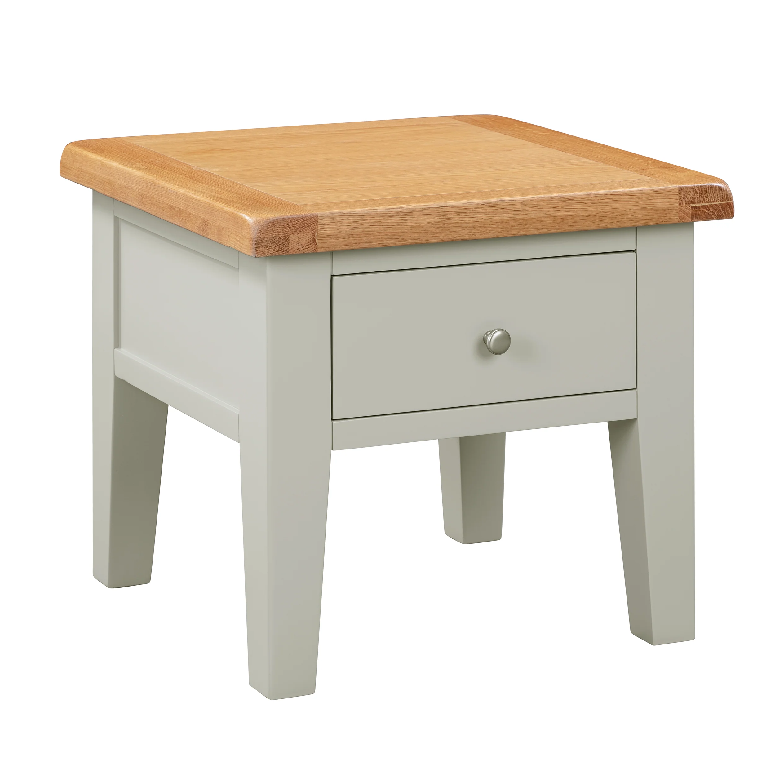 Cambridge Grey Painted Oak 1 Drawer Narrow Lamp Table - Image 3