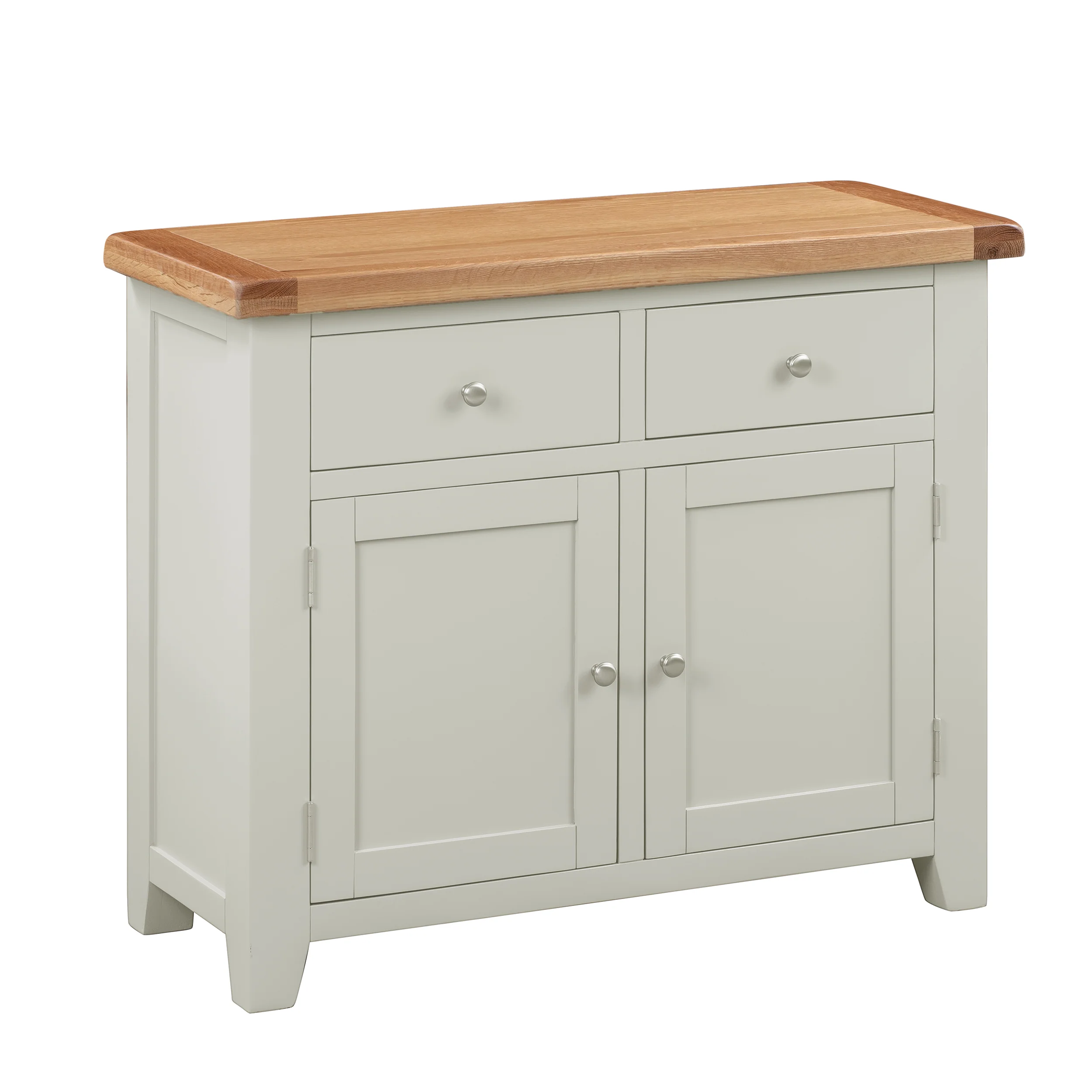 Cambridge Grey Painted Oak 2 Door 2 Drawer Sideboard - Image 3