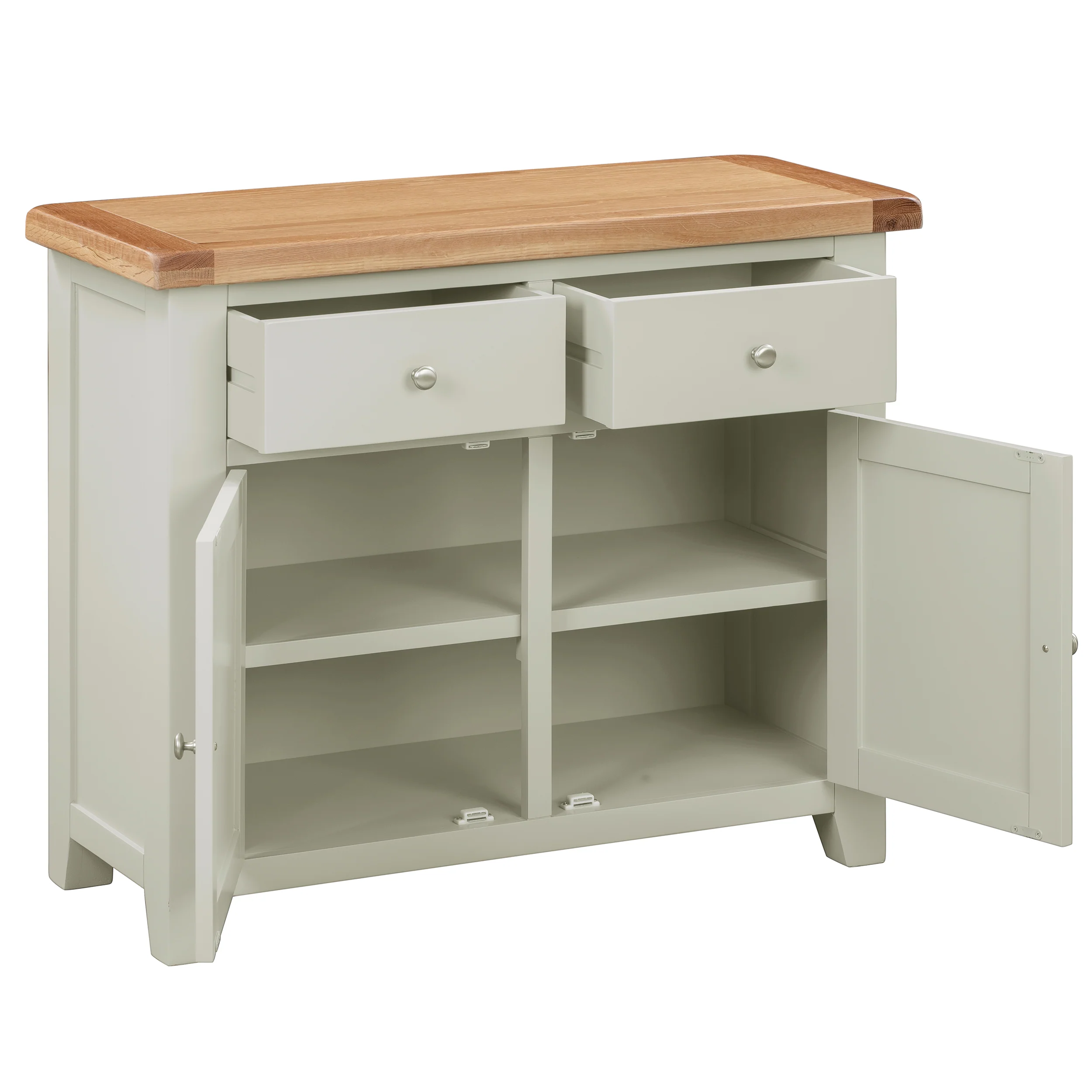 Cambridge Grey Painted Oak 2 Door 2 Drawer Sideboard - Image 4
