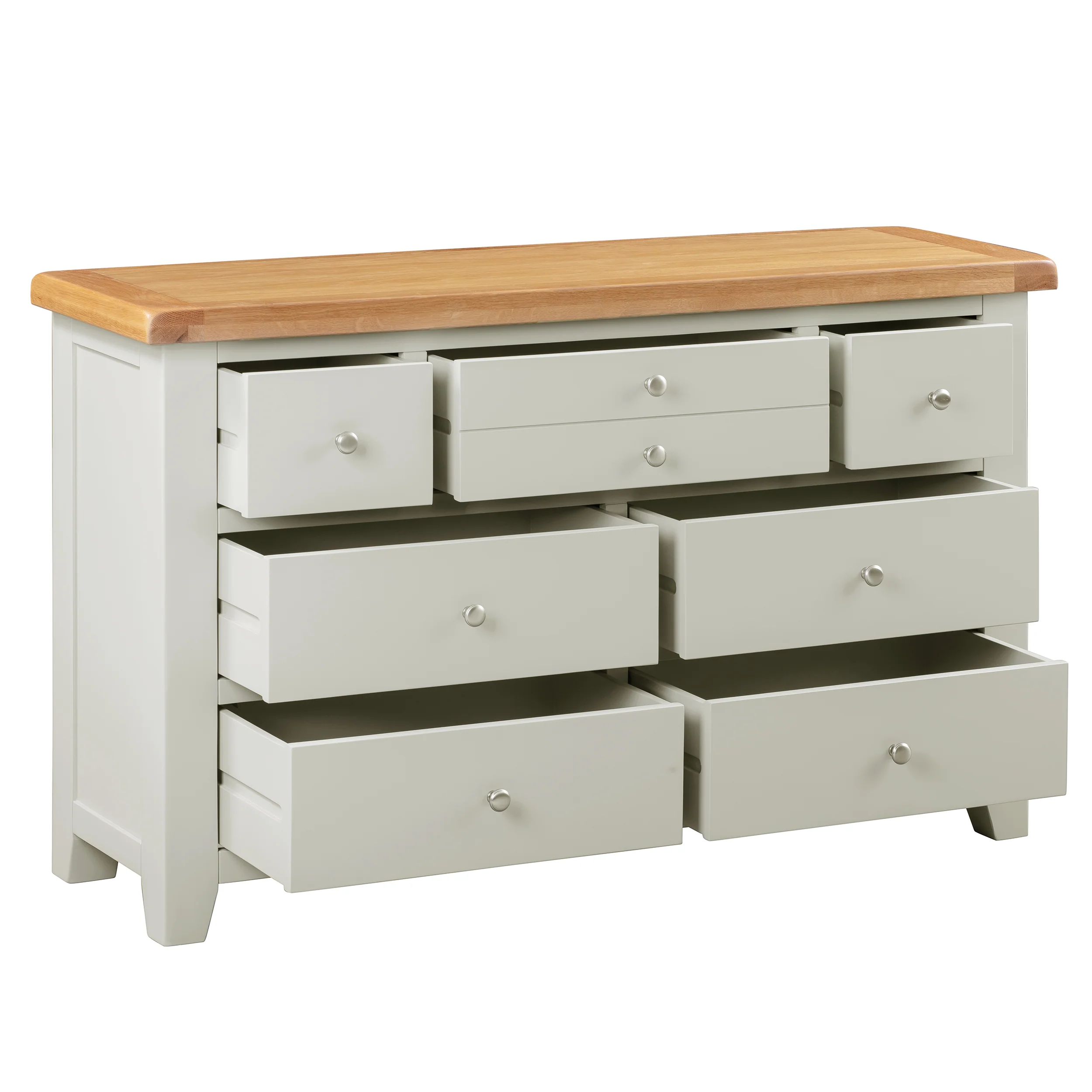Cambridge Grey Painted Oak 3 Over 4 Chest Of Drawers - Image 4