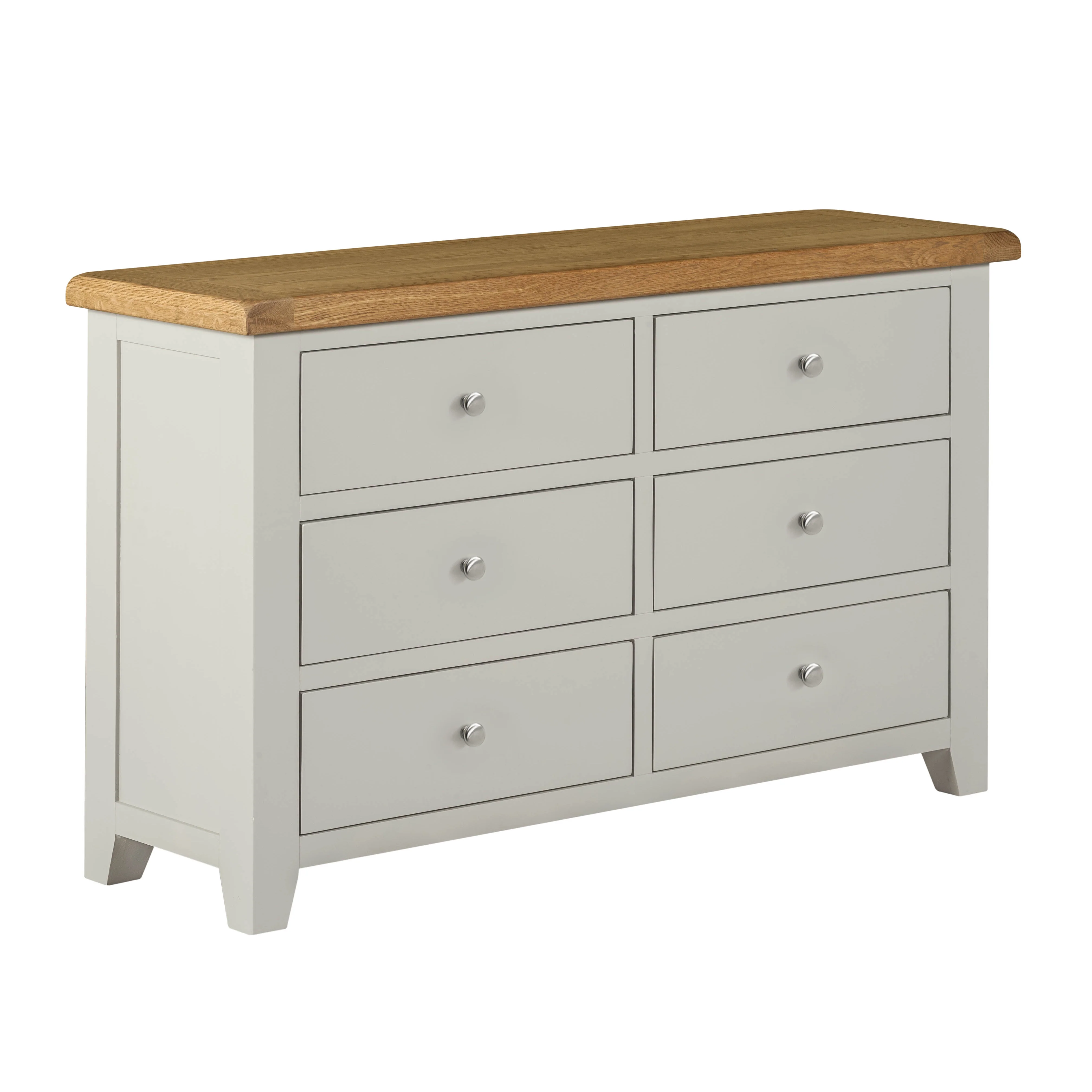 Cambridge Grey Painted Oak 6 Drawer Chest - Image 2