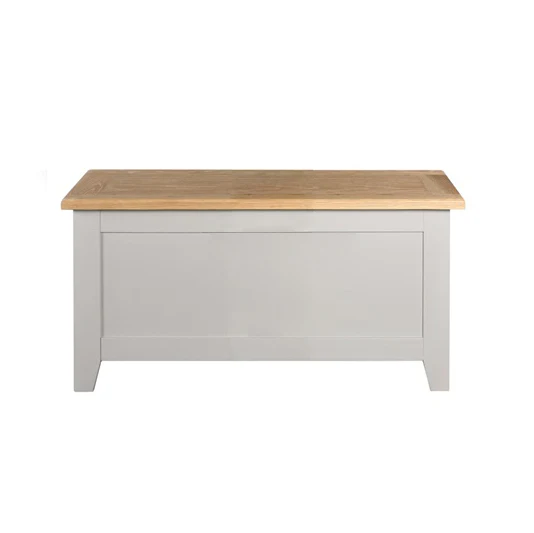 Cambridge Grey Painted Oak Blanket Box - Image 3