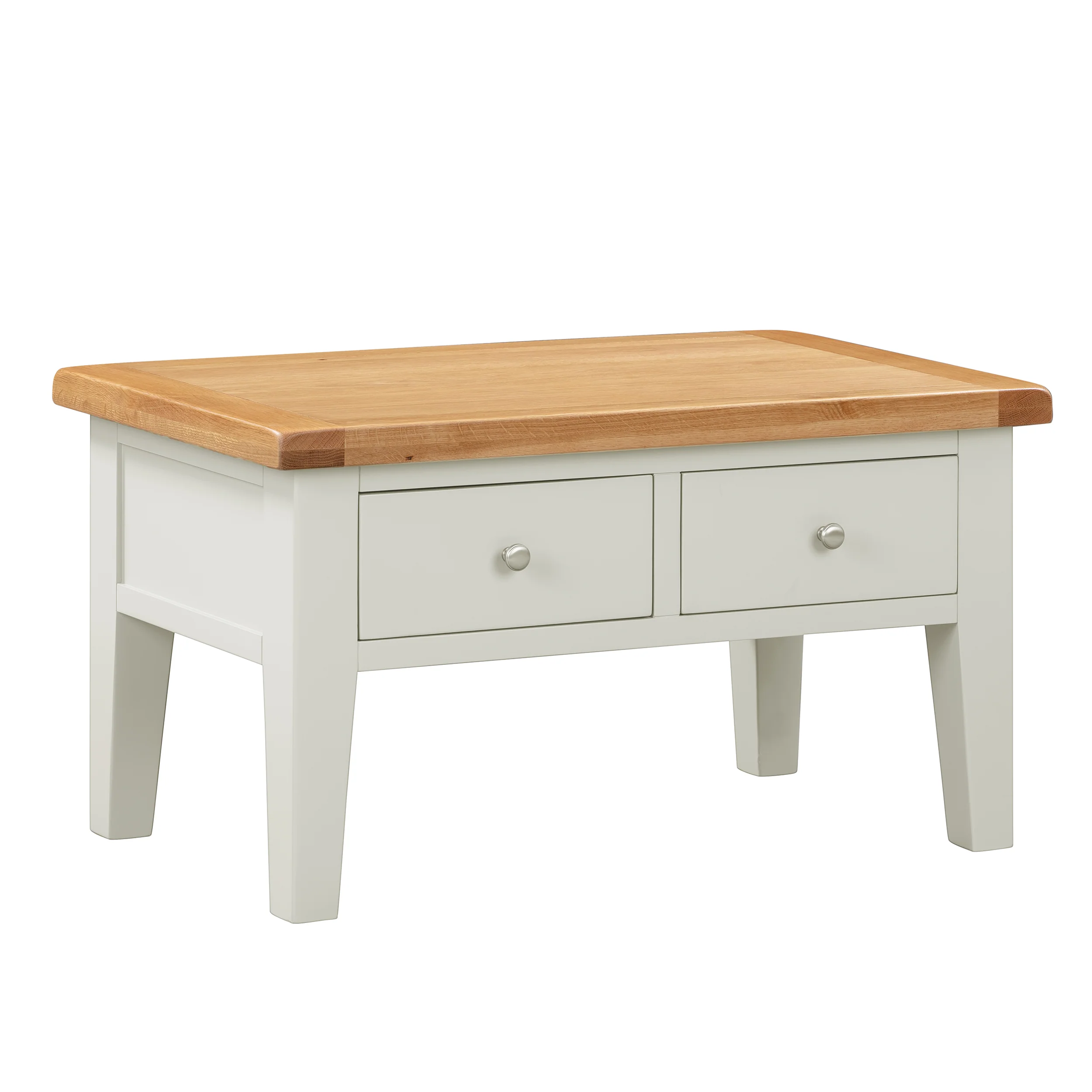 Cambridge Grey Painted Oak Coffee Table with Drawers - Image 4