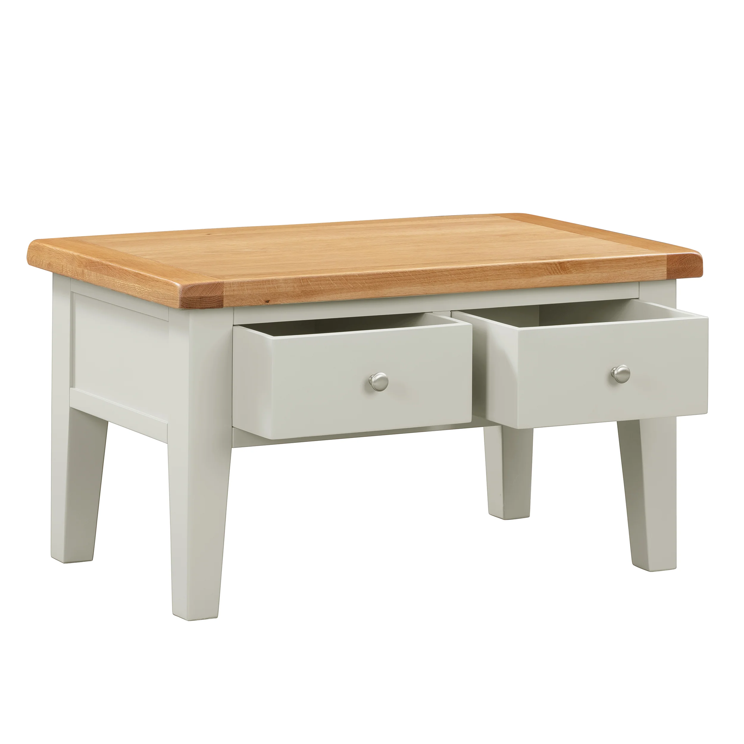 Cambridge Grey Painted Oak Coffee Table with Drawers - Image 5