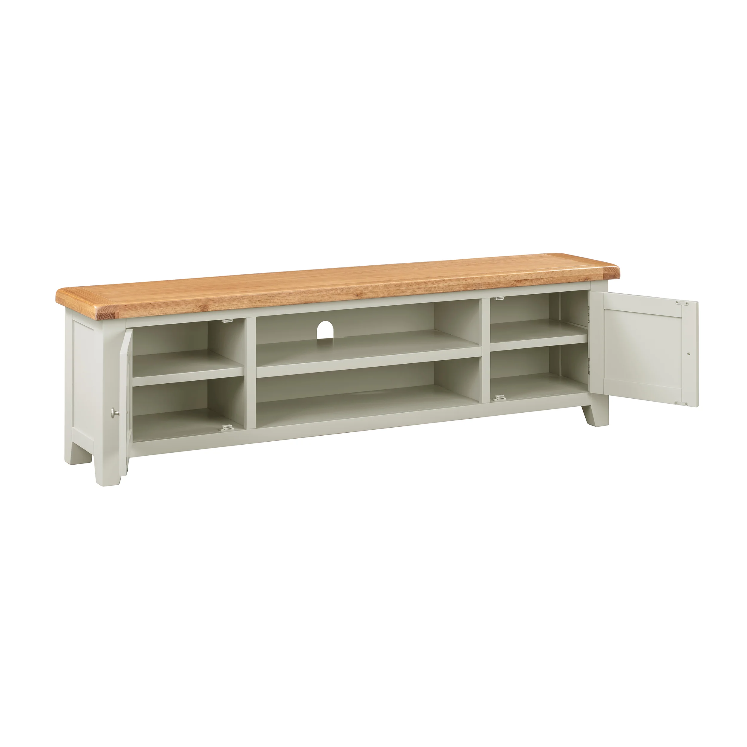 Cambridge Grey Painted Oak Extra Large TV Unit - Image 4