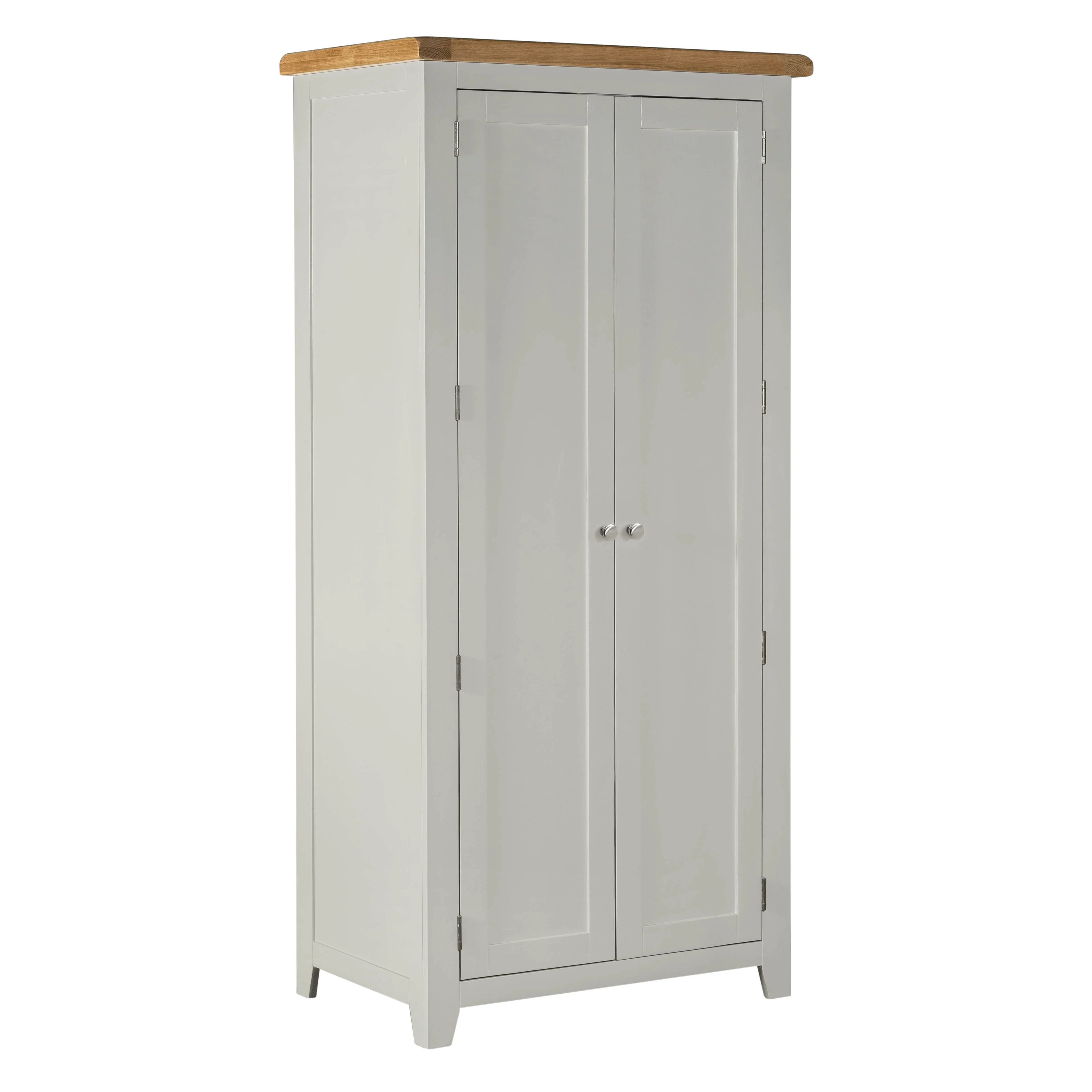 Cambridge Grey Painted Oak Full Hanging Wardrobe - Image 3
