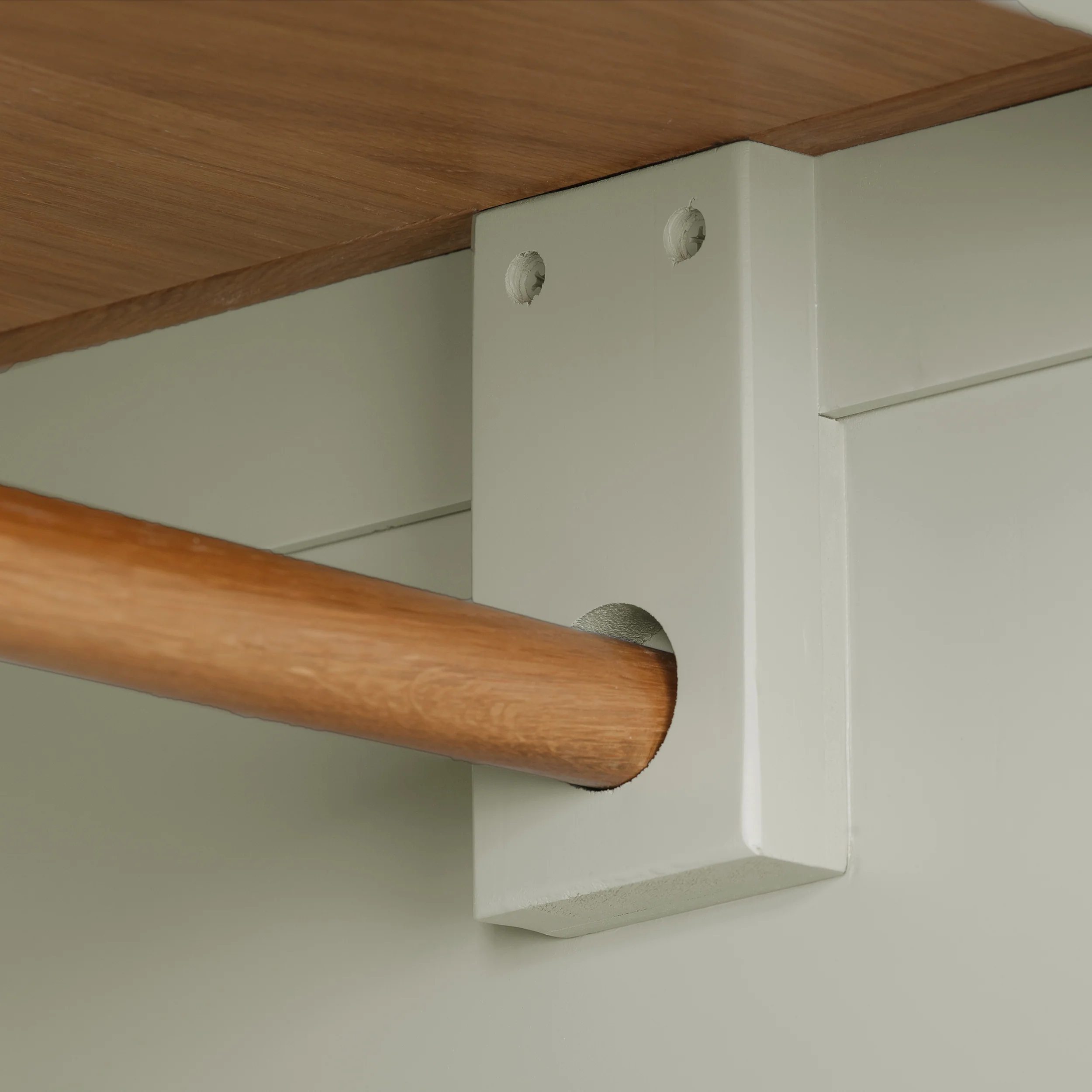Cambridge Grey Painted Oak Full Hanging Wardrobe - Image 4