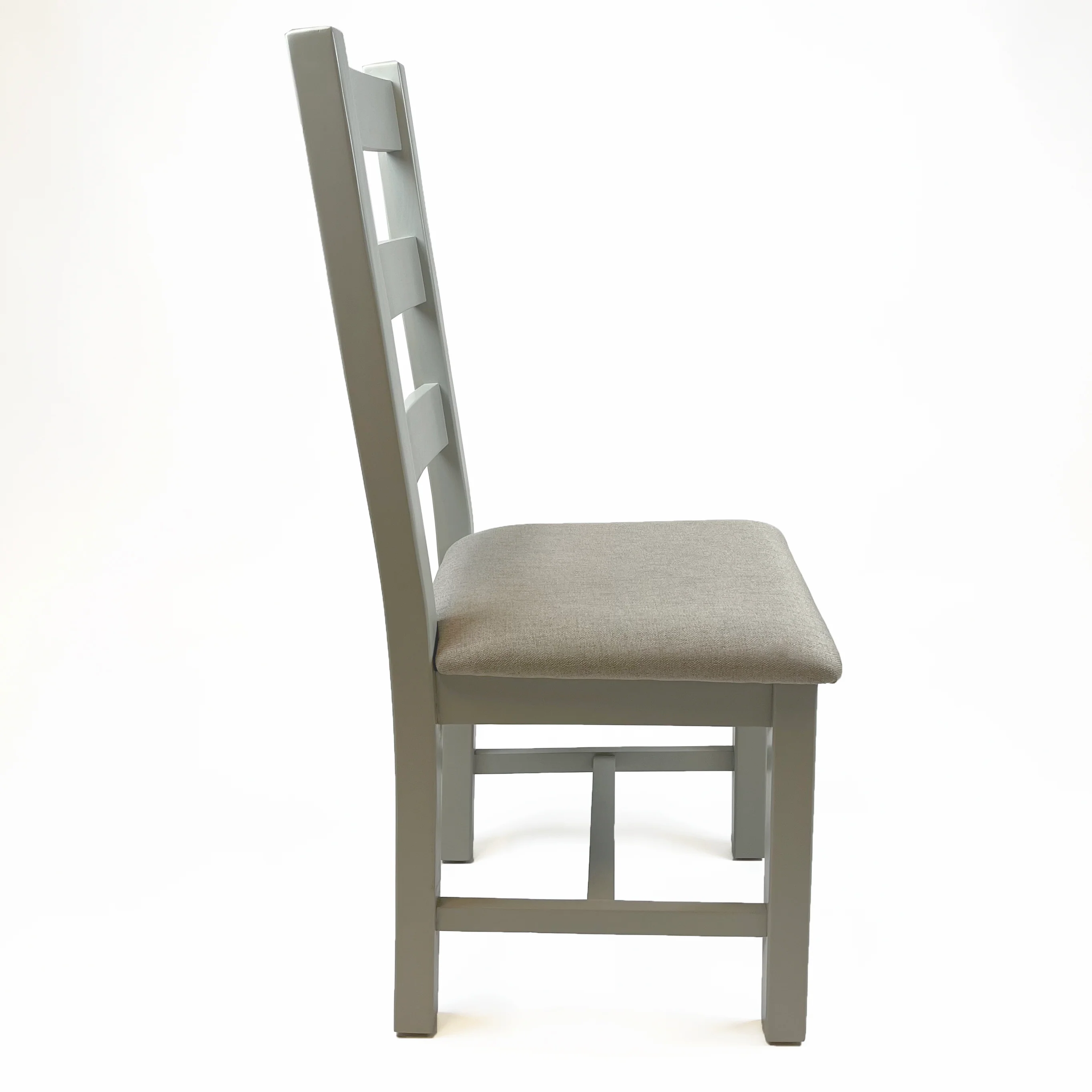 Cambridge Grey Painted Oak Ladder Back Dining Chair - Image 3