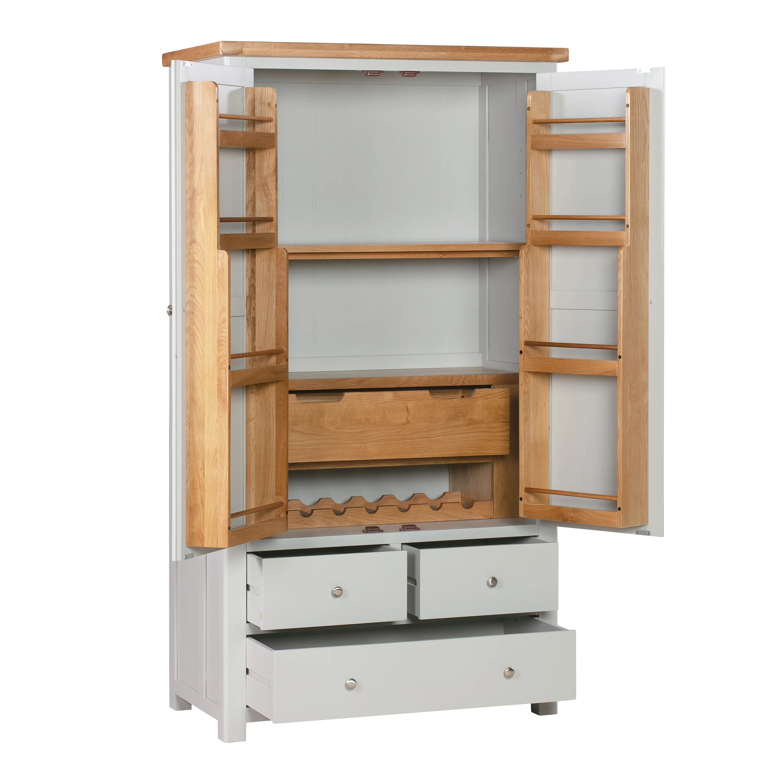 Cambridge Grey Painted Oak Larder Unit - Image 5