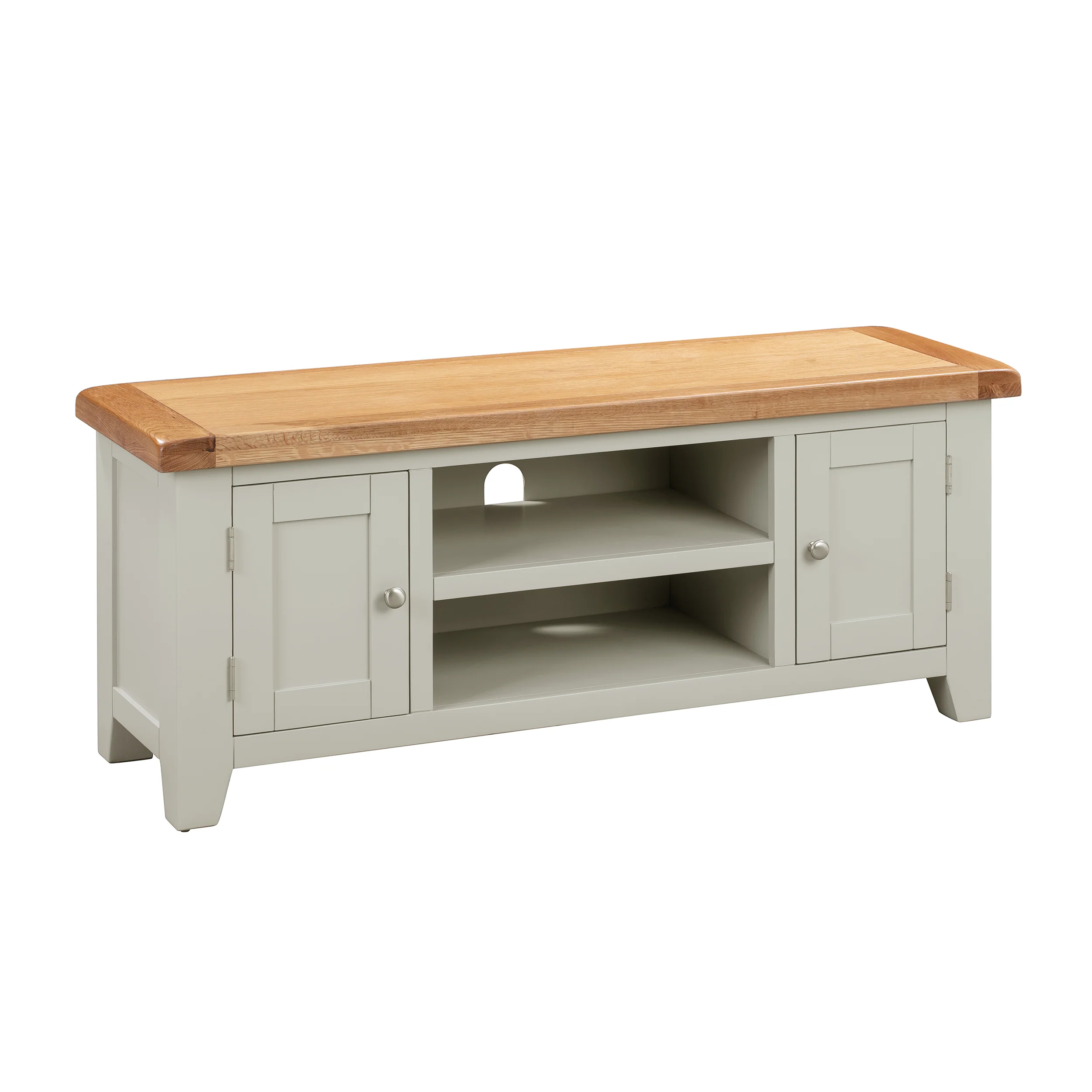 Cambridge Grey Painted Oak Large TV Unit - Image 3