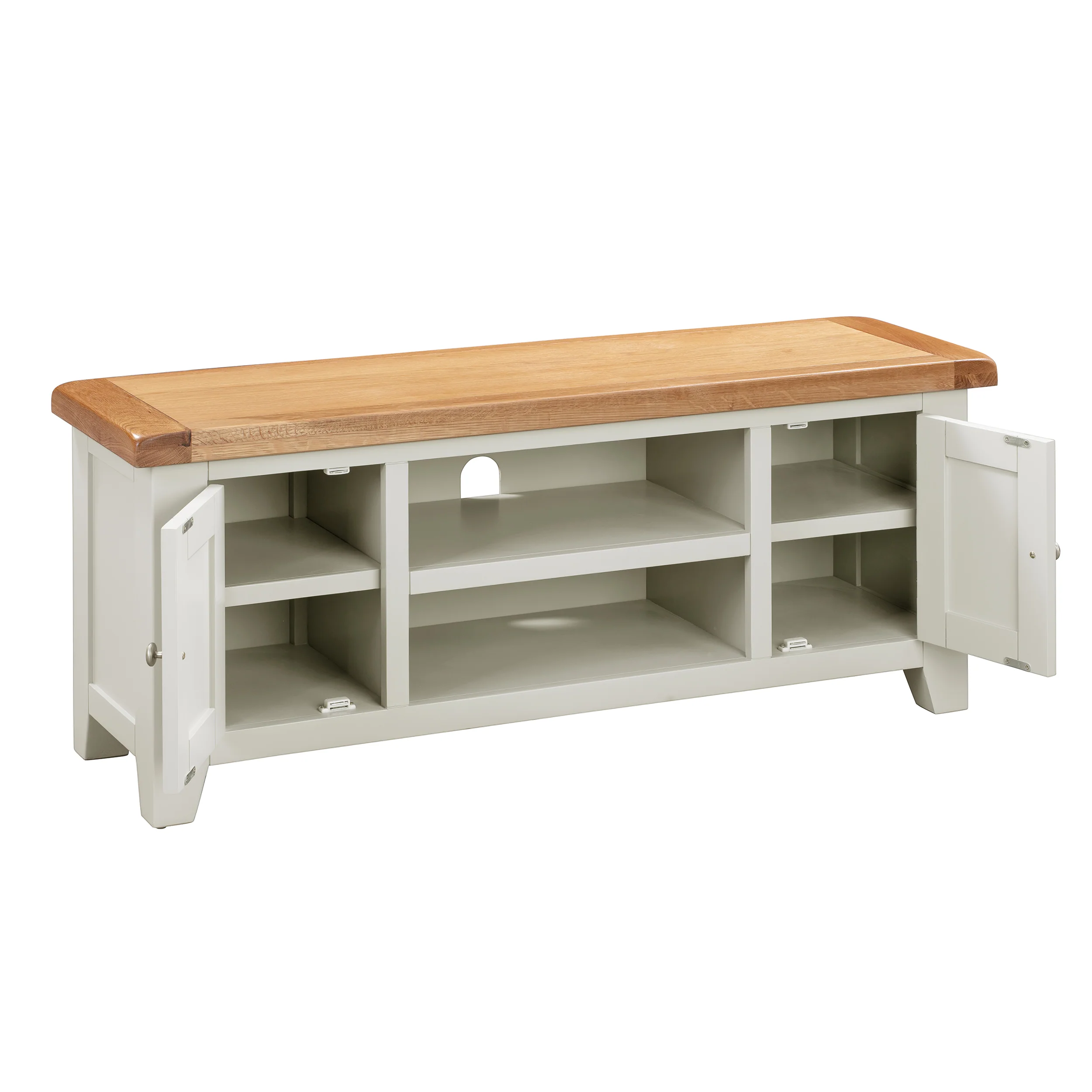 Cambridge Grey Painted Oak Large TV Unit - Image 4
