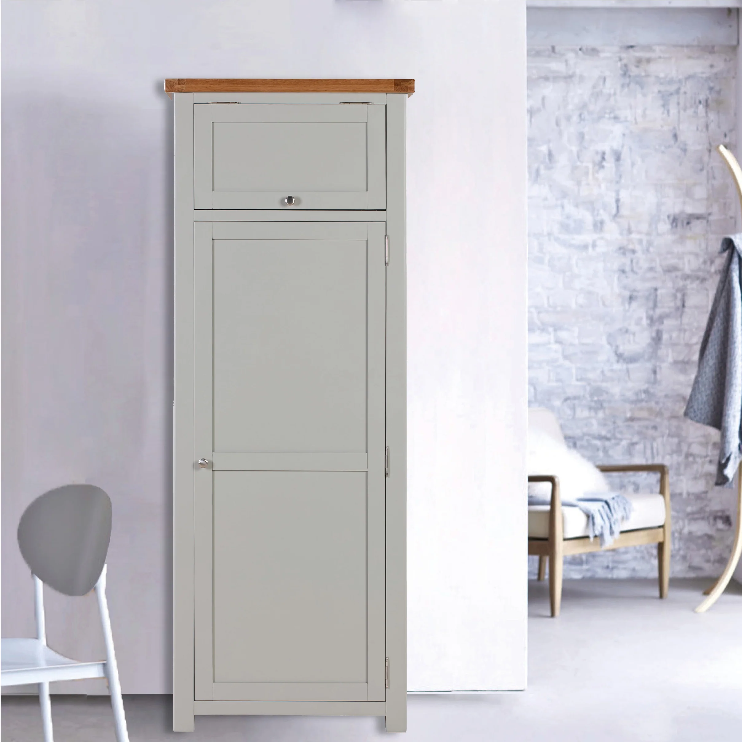 Cambridge Grey Painted Oak Pantry Unit - Image 3
