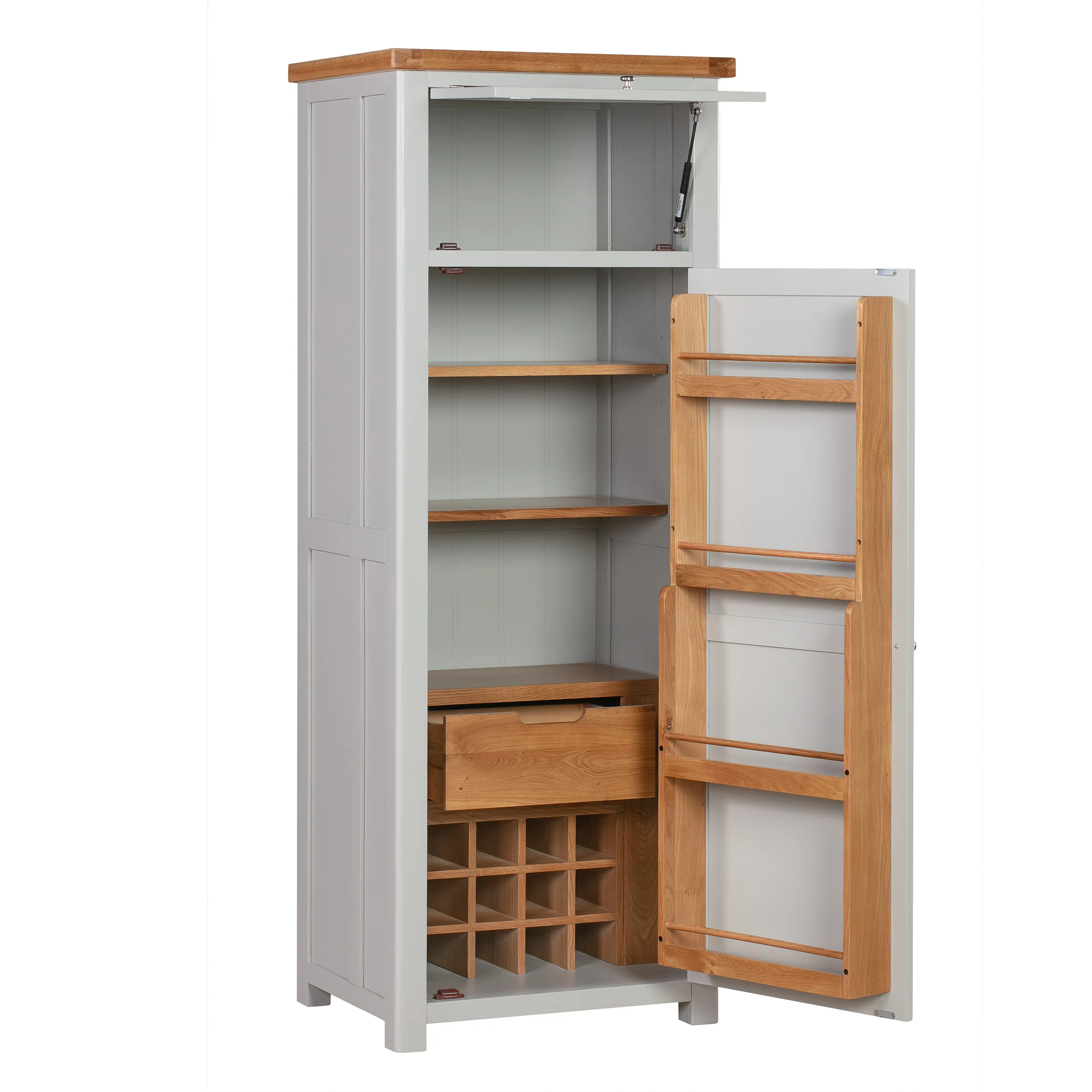 Cambridge Grey Painted Oak Pantry Unit - Image 6
