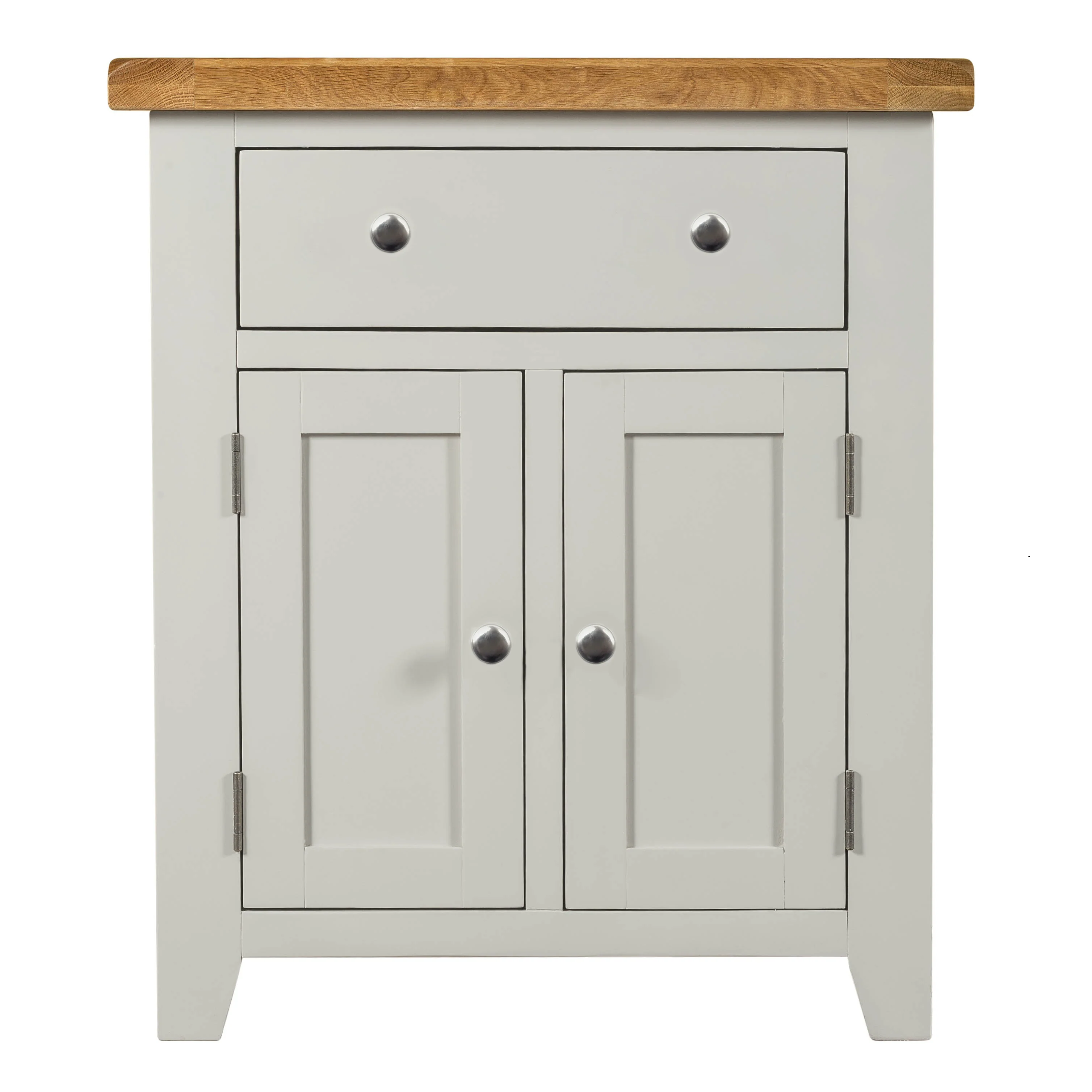Cambridge Grey Painted Oak Small 1 Drawer 2 Door Sideboard - Image 4