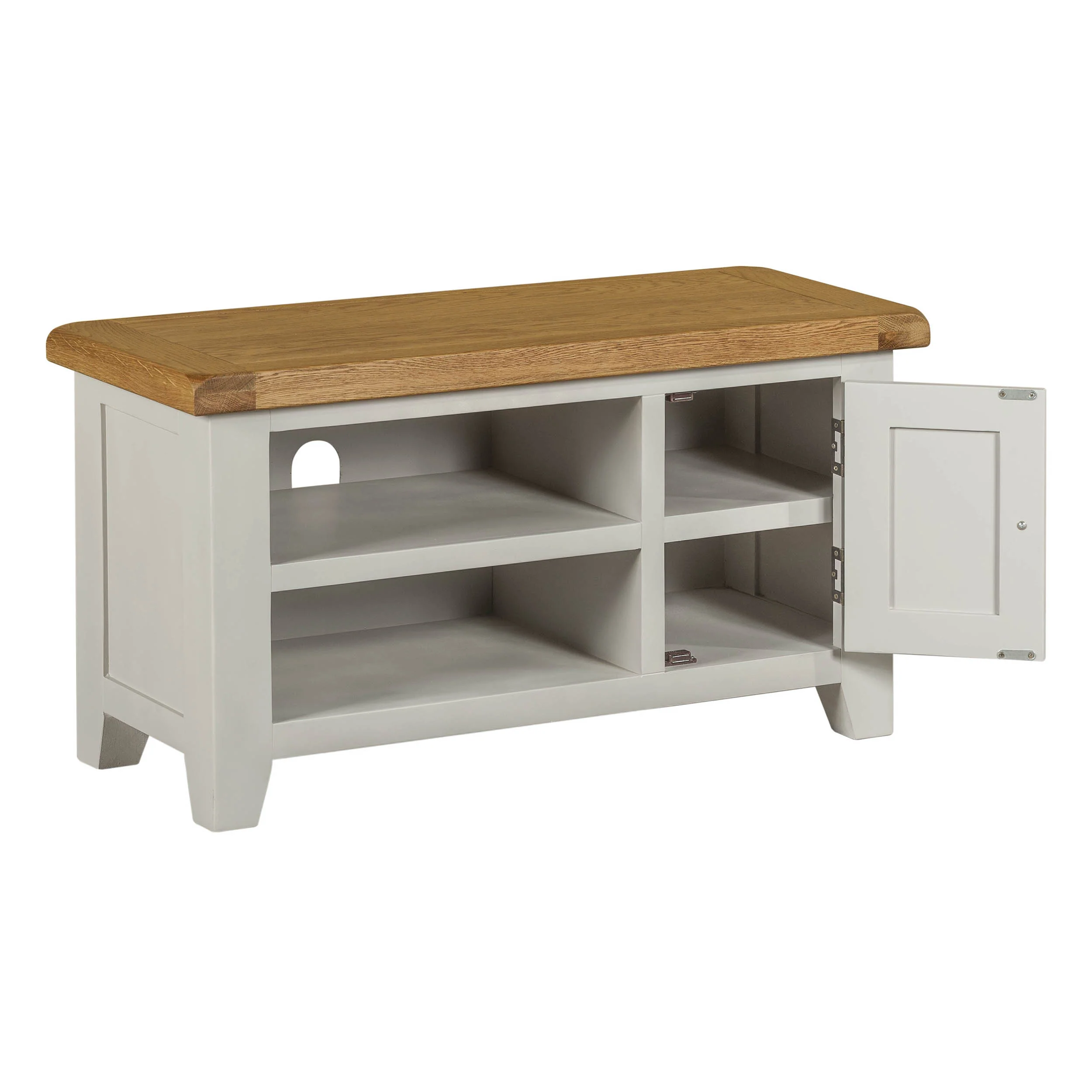 Cambridge Grey Painted Oak Small TV Unit - Image 3