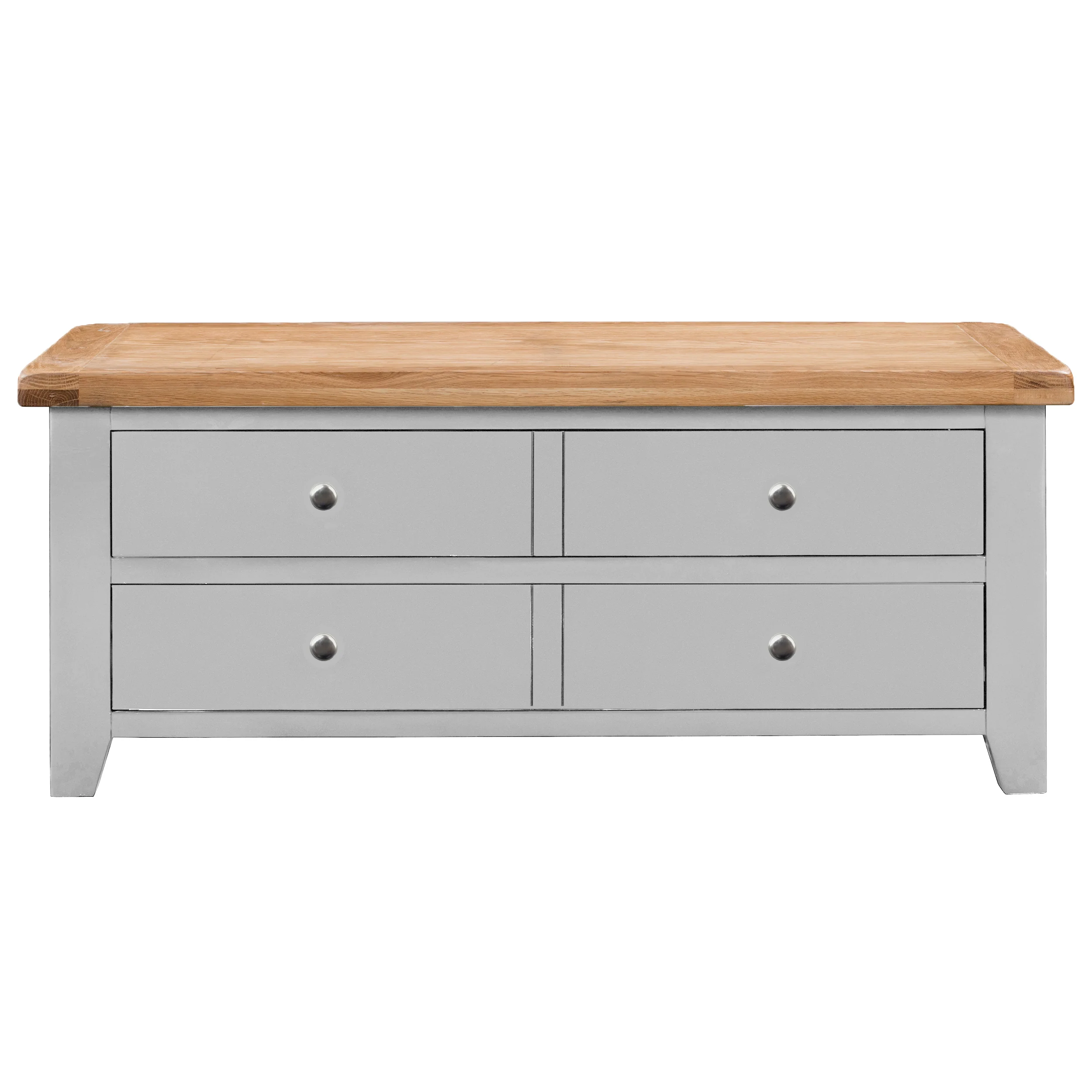 Cambridge Grey Painted Oak Storage Coffee Table - Image 3