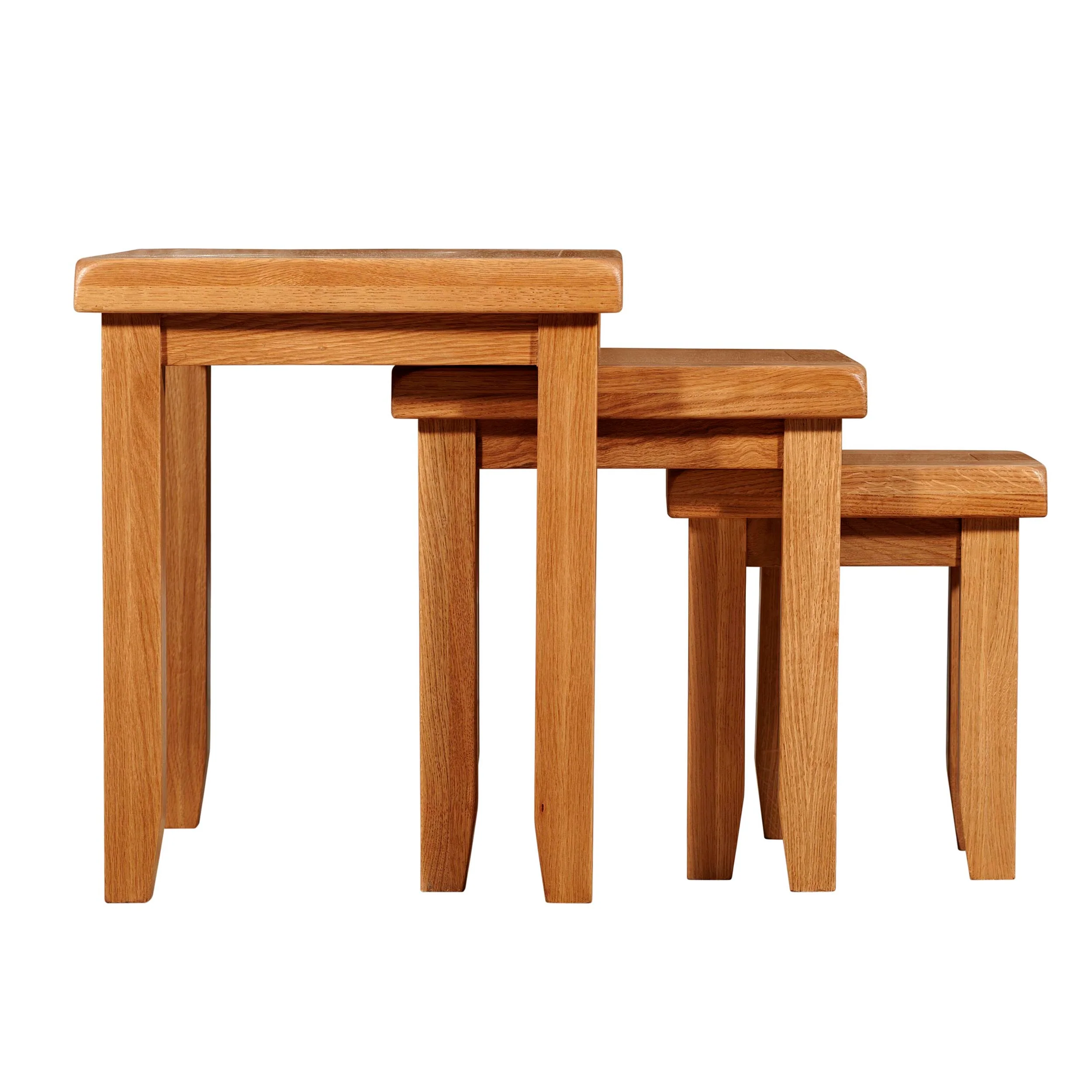 Cambridge Oak Nest of 3 Tables - Image 3
