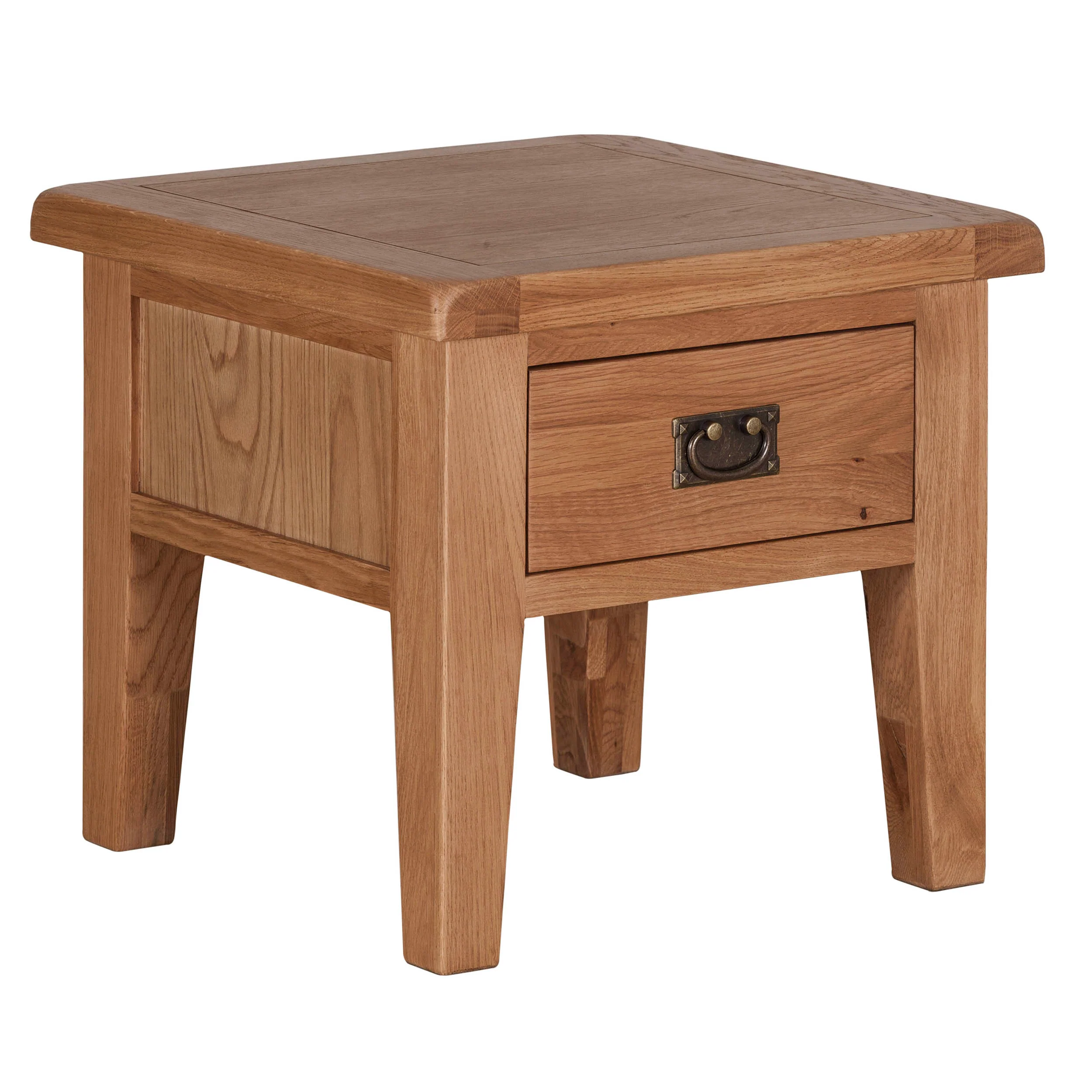 Cambridge Oak 1 Drawer Lamp Table - Image 4