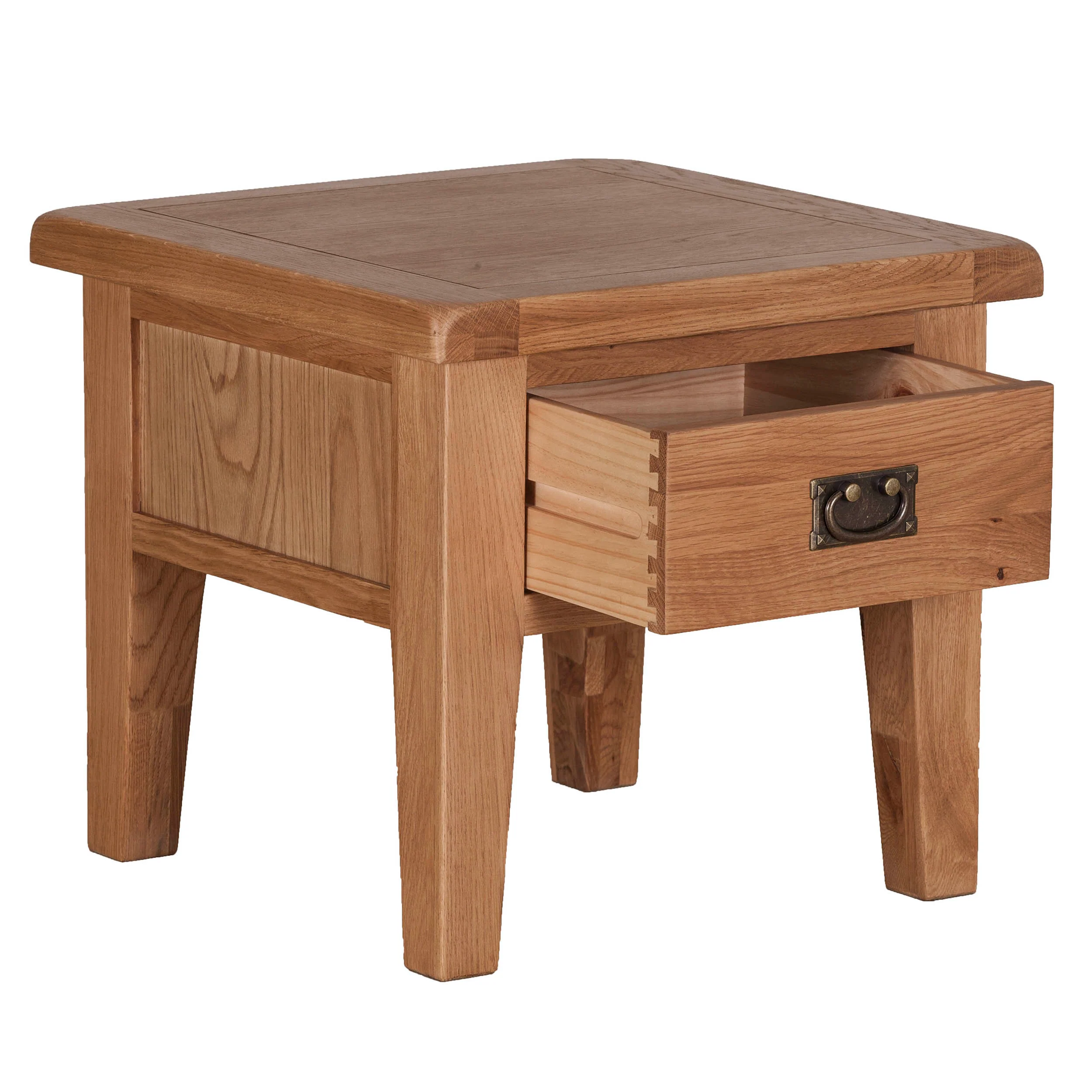 Cambridge Oak 1 Drawer Lamp Table - Image 5