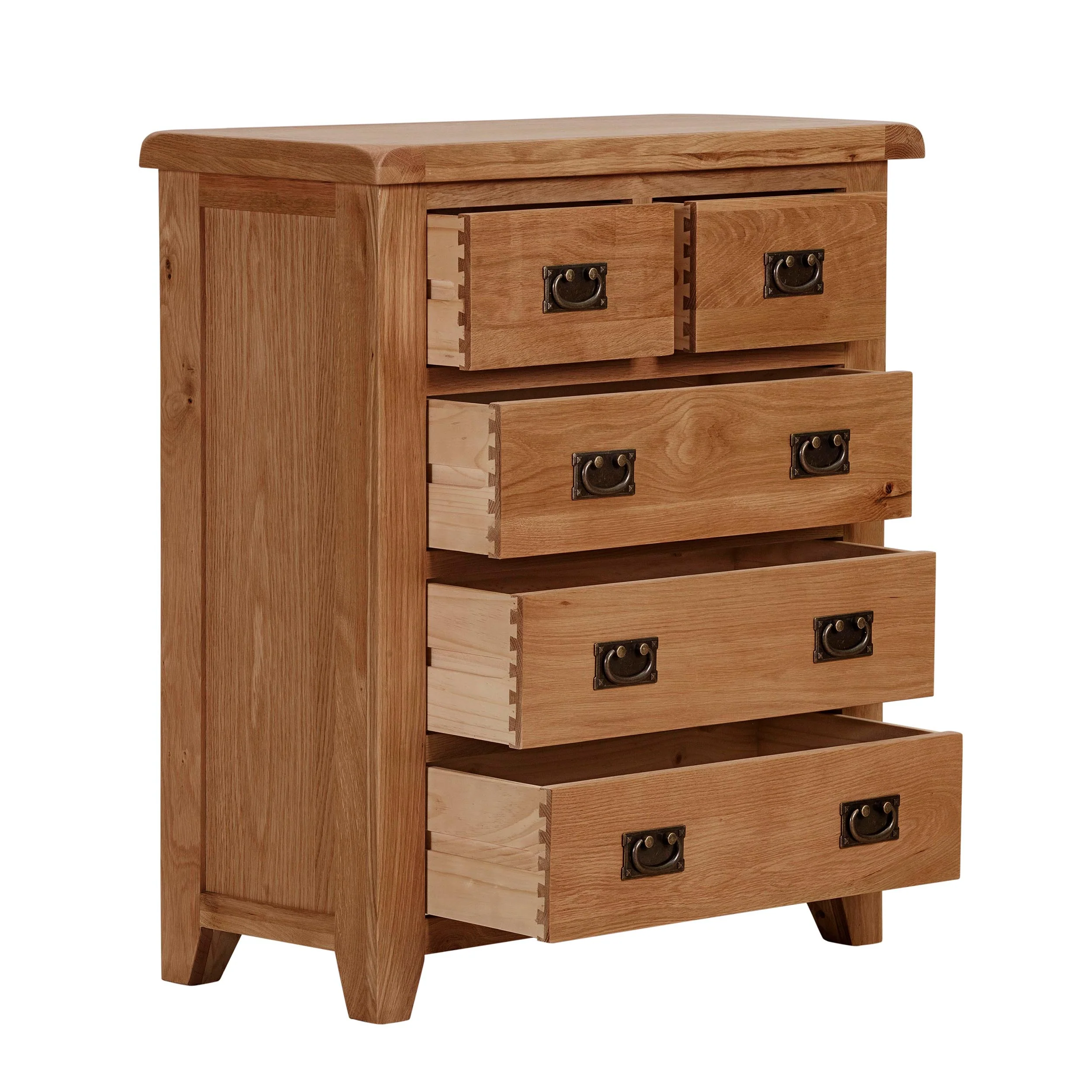 Cambridge Oak 2 Over 3 Chest Of Drawers - Image 5