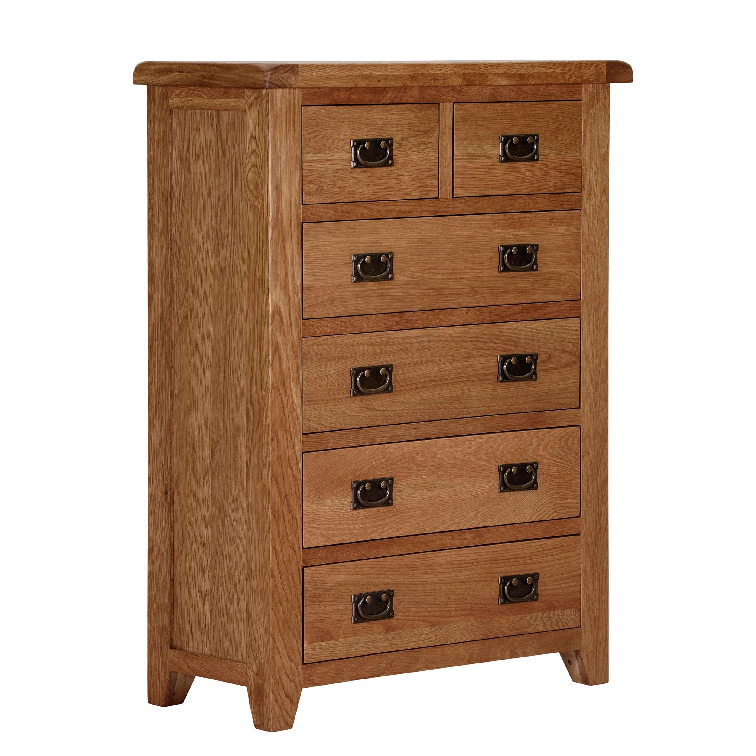 Cambridge Oak 2 Over 4 Chest Of Drawers - Image 4
