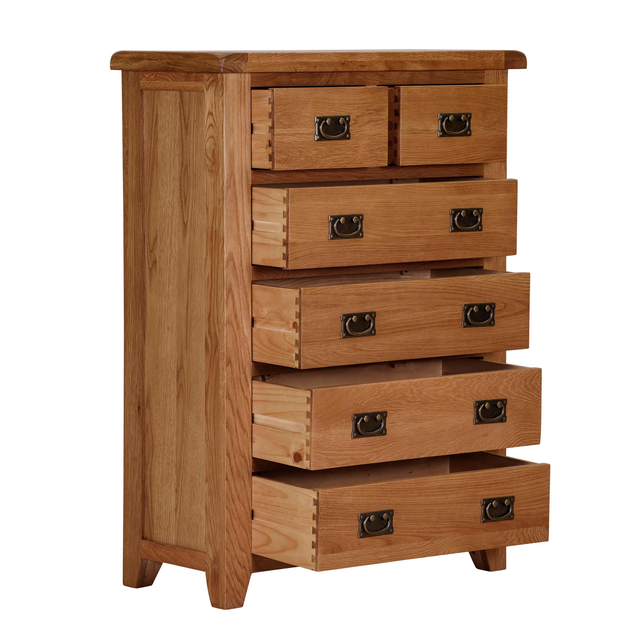 Cambridge Oak 2 Over 4 Chest Of Drawers - Image 5