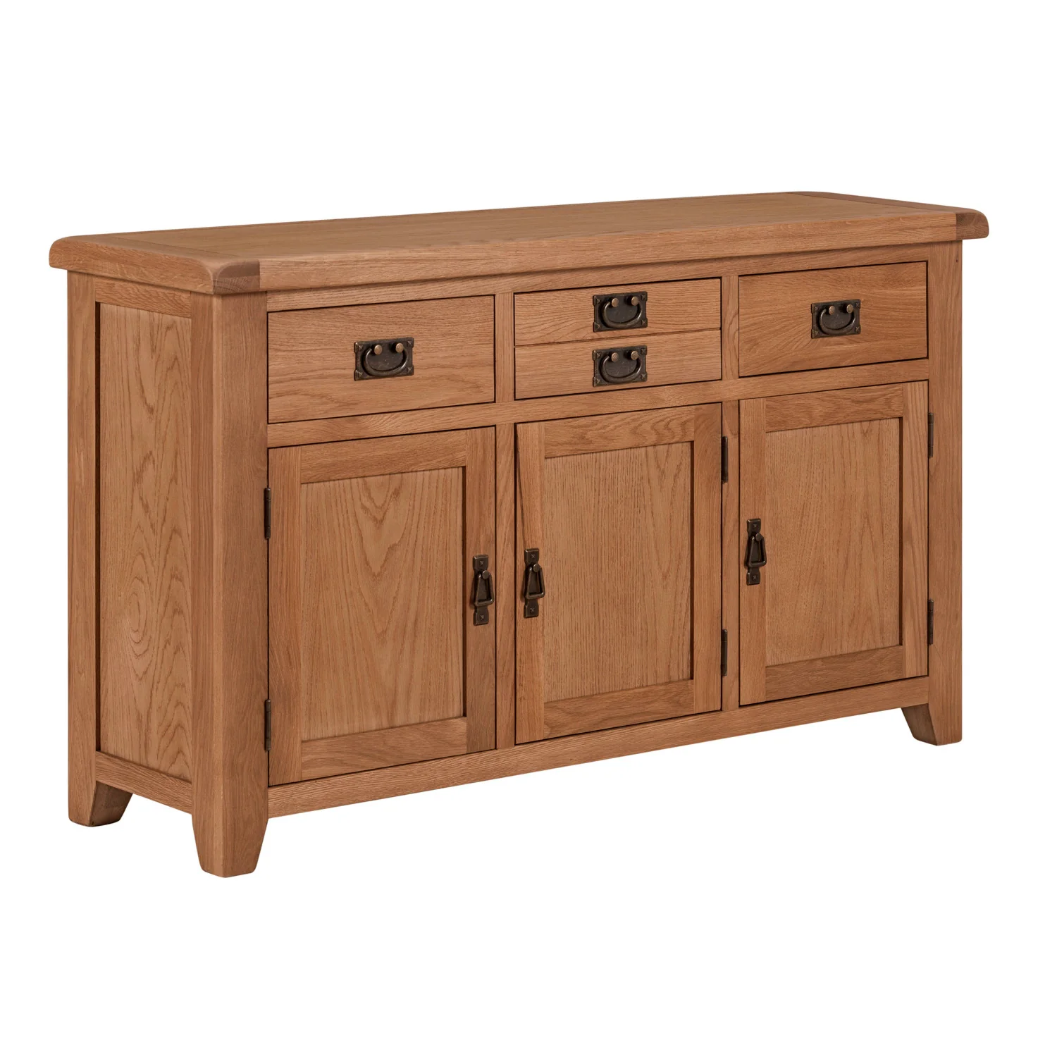 Cambridge Oak 3 Door 3 Drawer Sideboard - Image 4