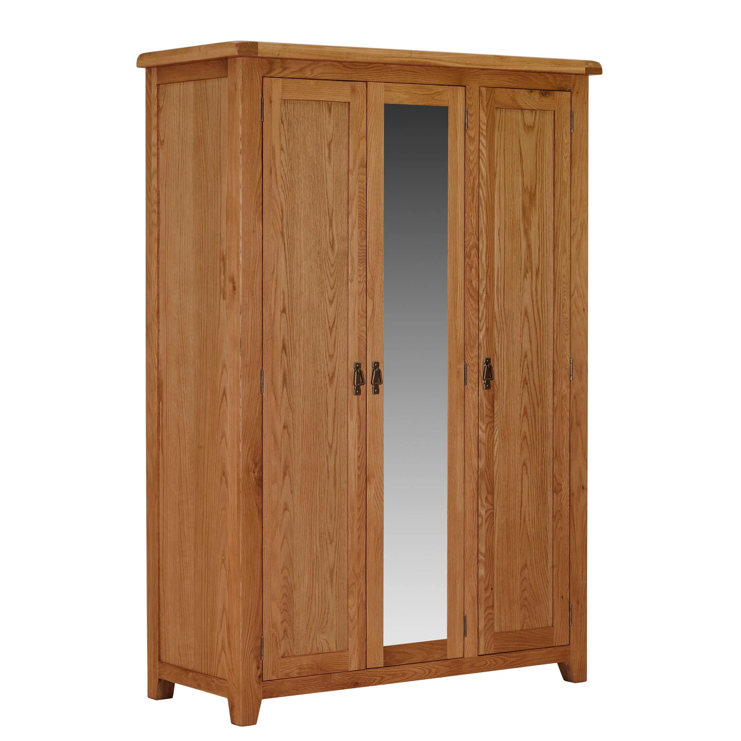 Cambridge Oak 3 Door Full Hanging Wardrobe - Image 5