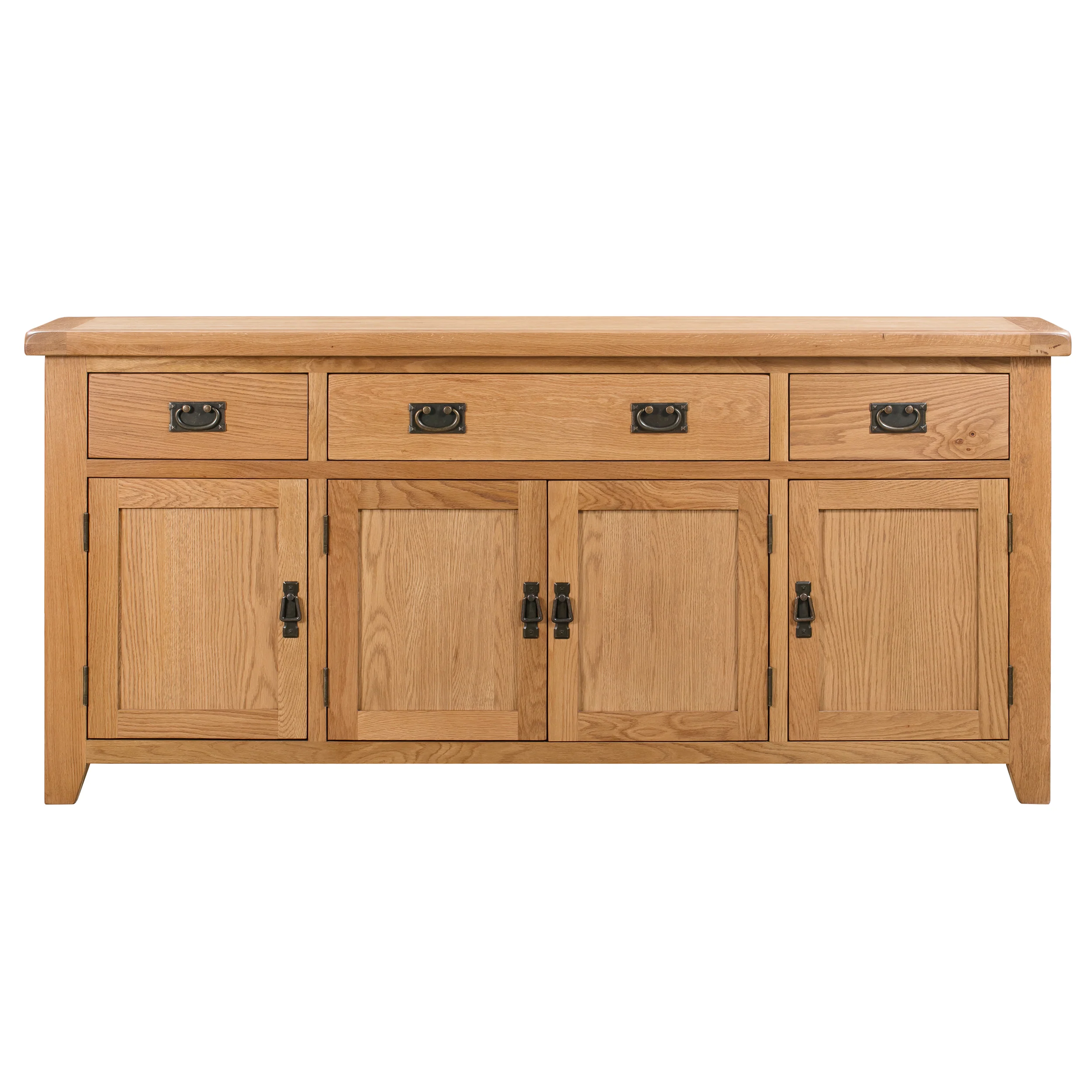 Cambridge Oak 4 Door 3 Drawer Sideboard - Image 3