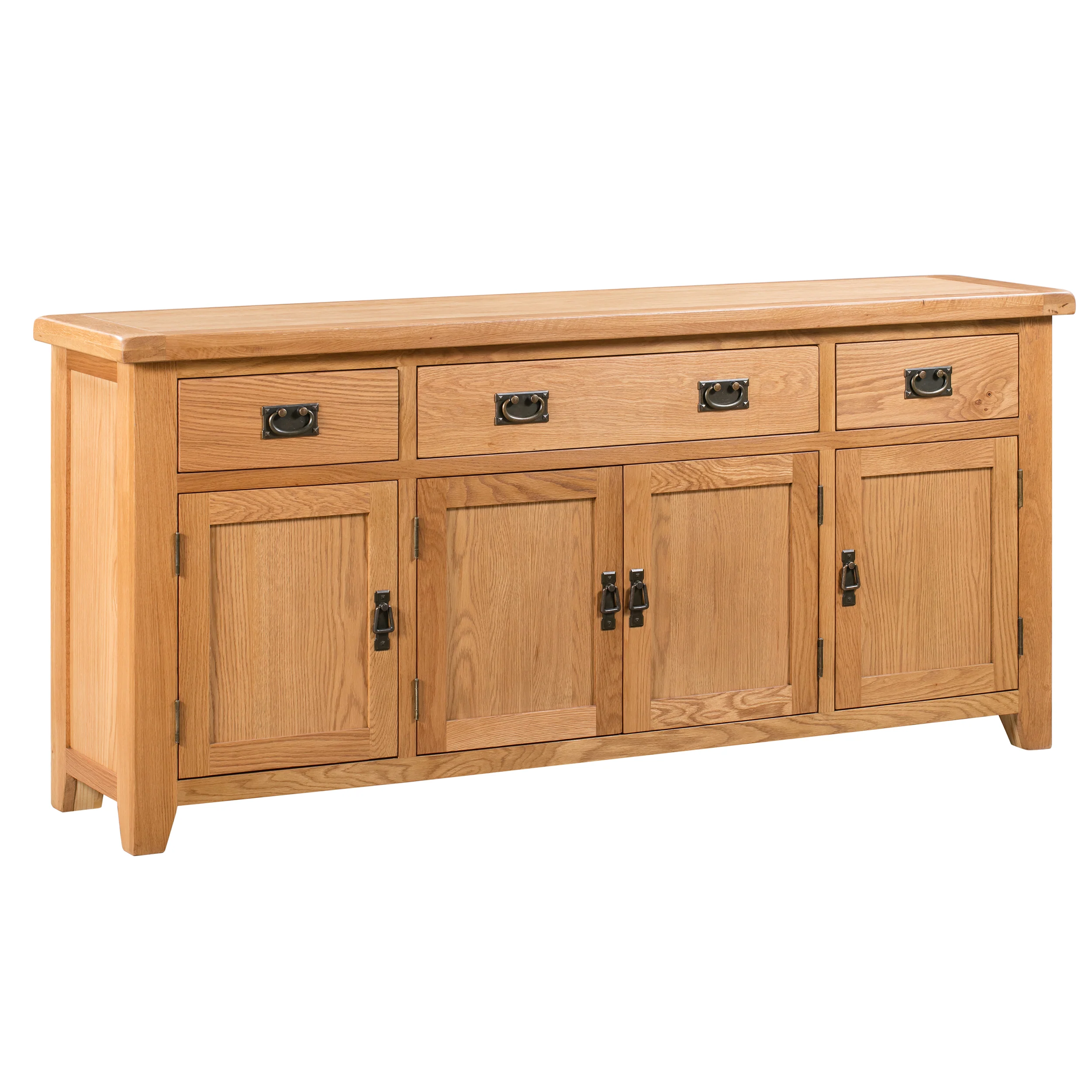 Cambridge Oak 4 Door 3 Drawer Sideboard - Image 4