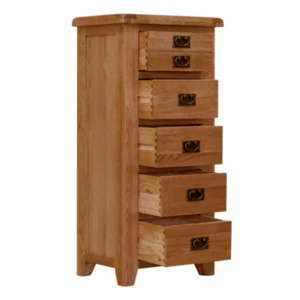 Cambridge Oak 5 Drawer Chest - Image 5