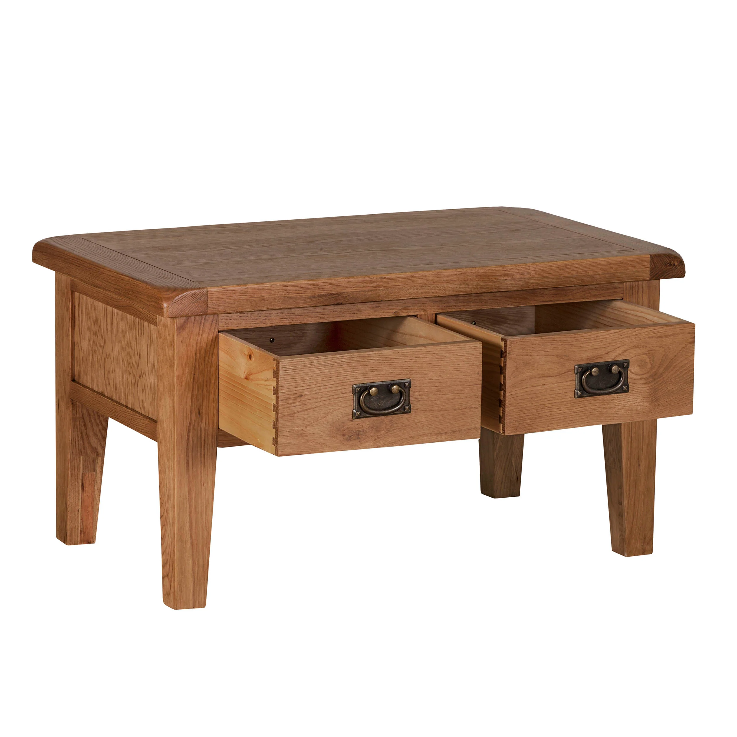 Cambridge Oak Coffee Table with Drawers - Image 4